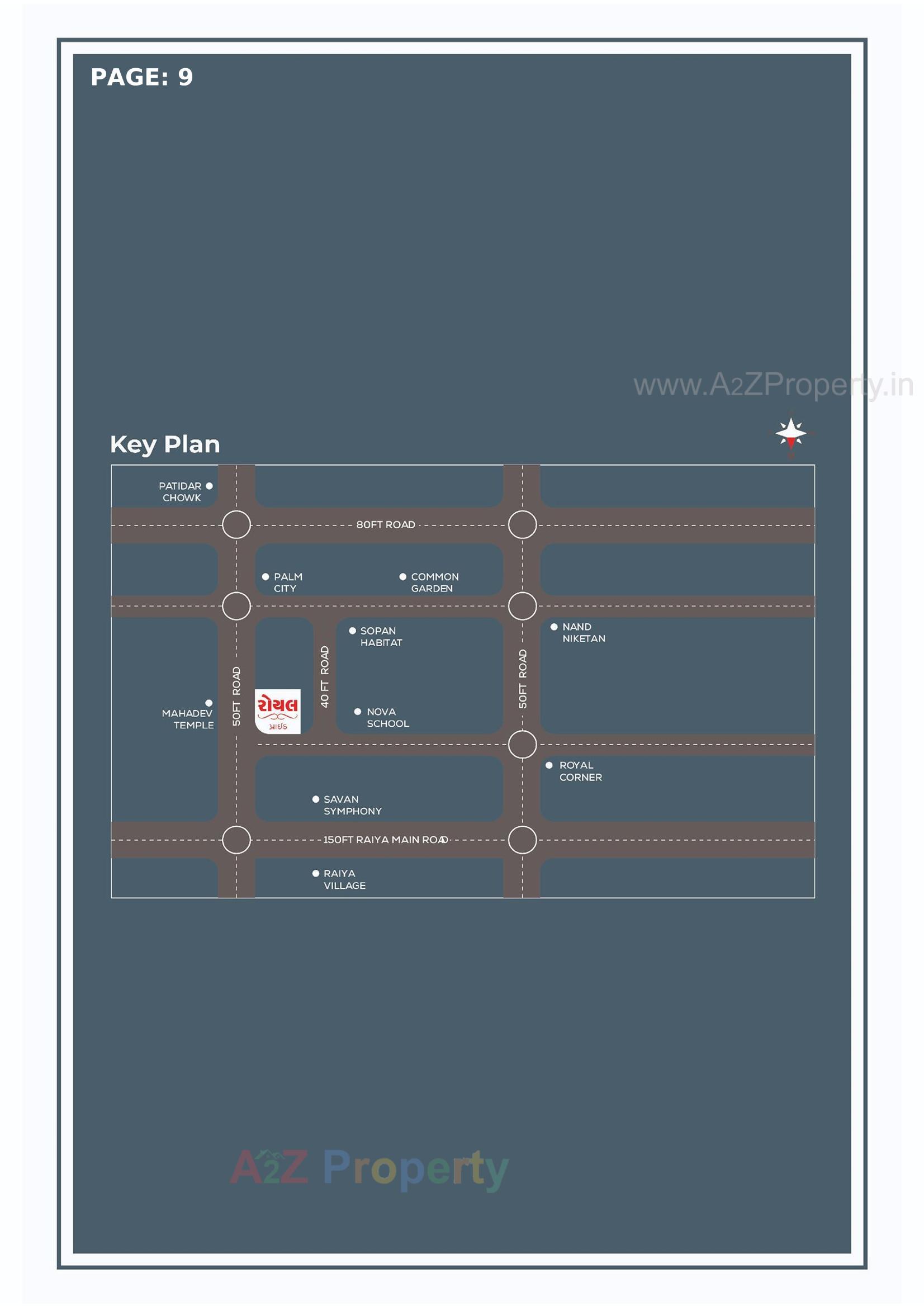 Layout of real estate project Royal Pride located at Raiya, Rajkot, Gujarat