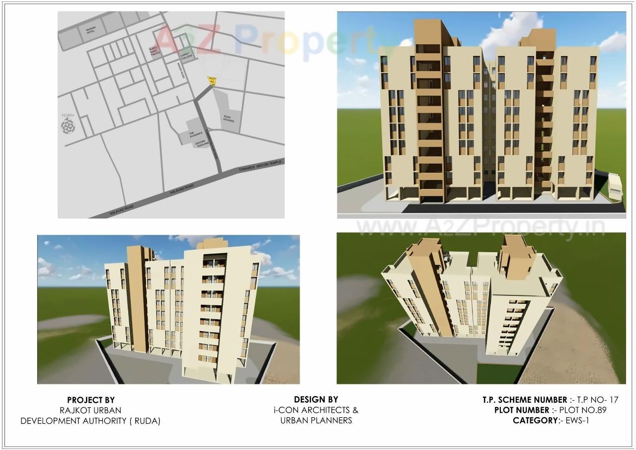 Layout of real estate project Ruda Pmay Tp 17 Fp 95 Ews located at Munjka, Rajkot, Gujarat