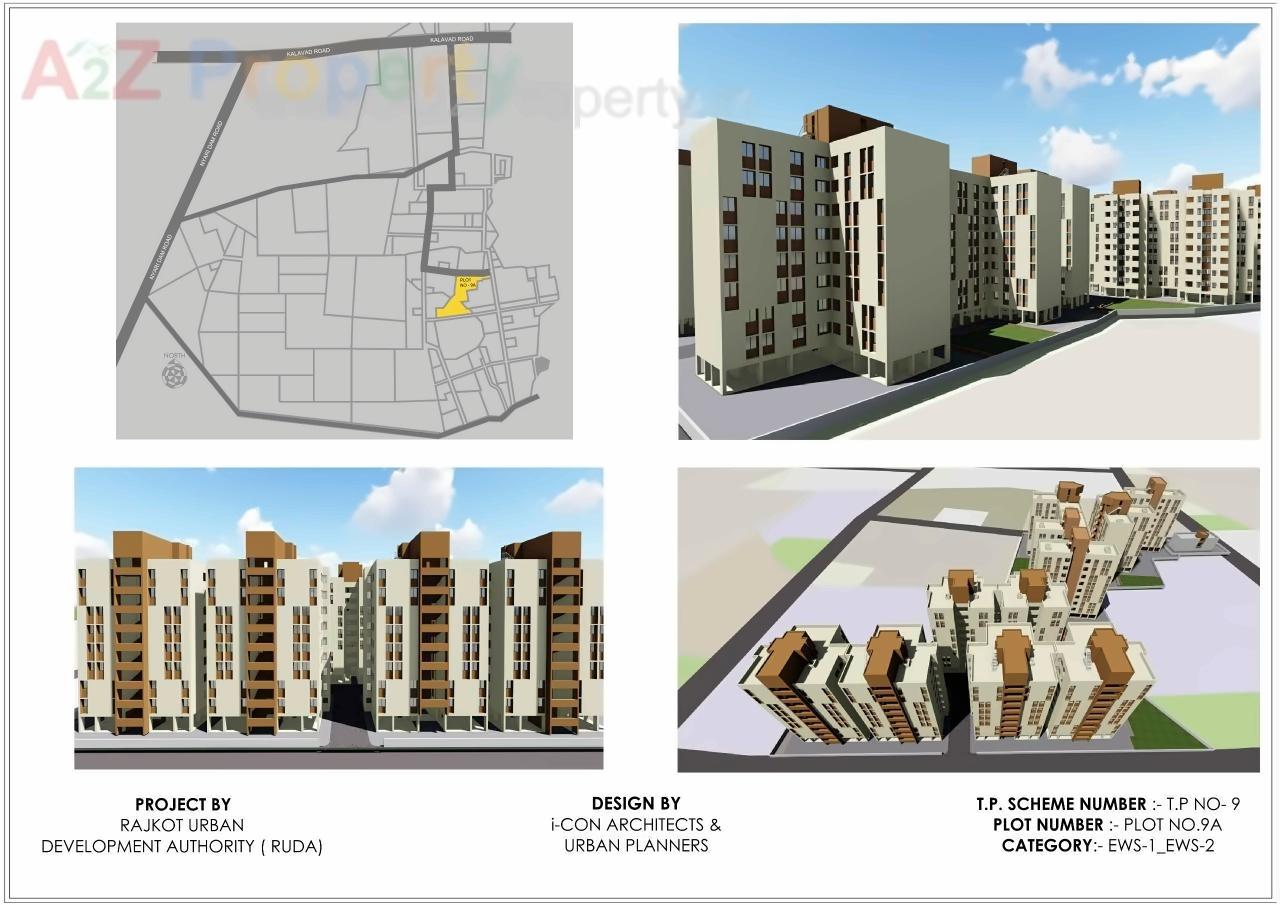 Layout of real estate project Ruda Pmay Tp 9 Fp 9a (ews     ) located at Mo, Rajkot, Gujarat