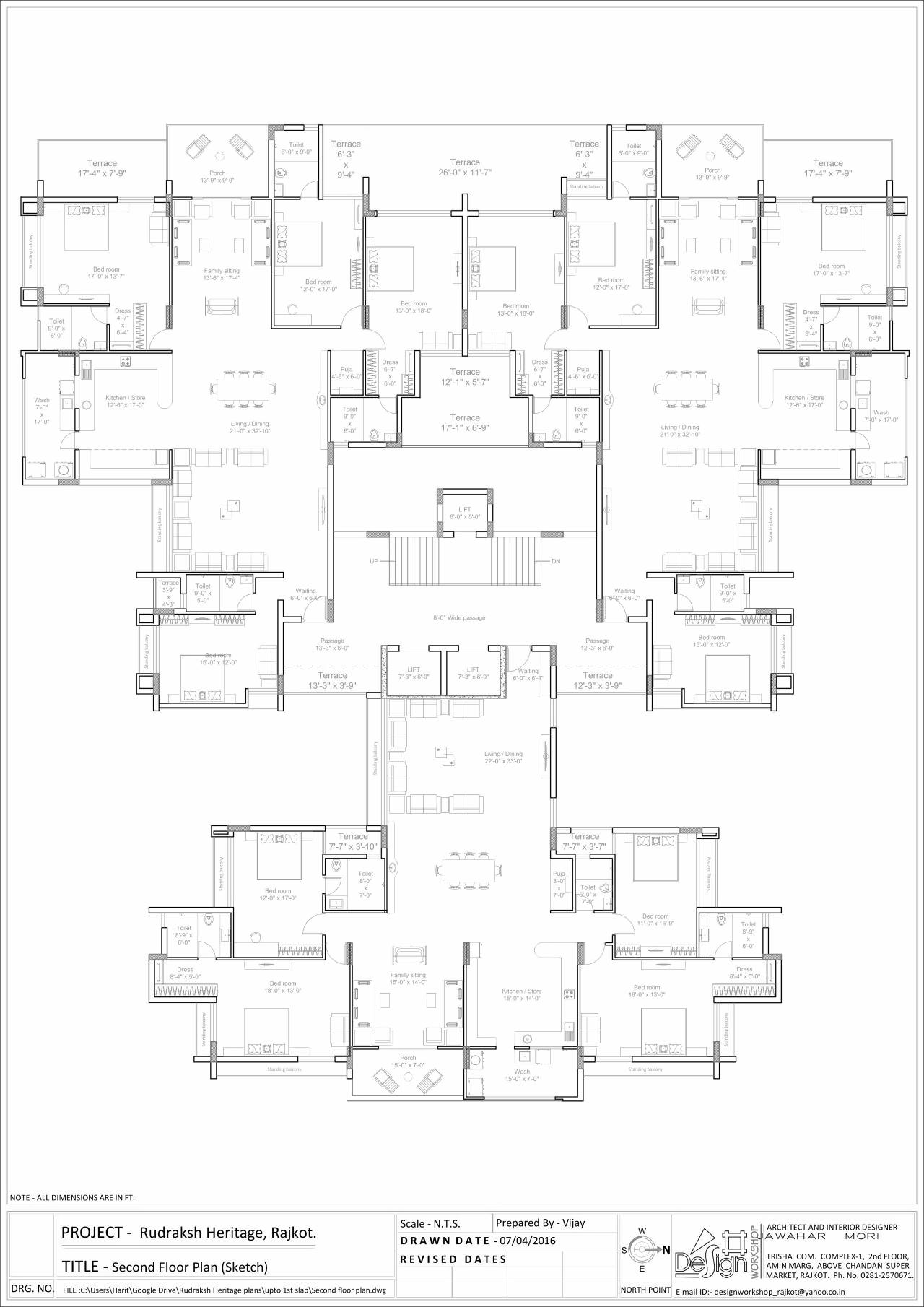 Layout of real estate project Rudraksh Heritage located at Mota-mava, Rajkot, Gujarat