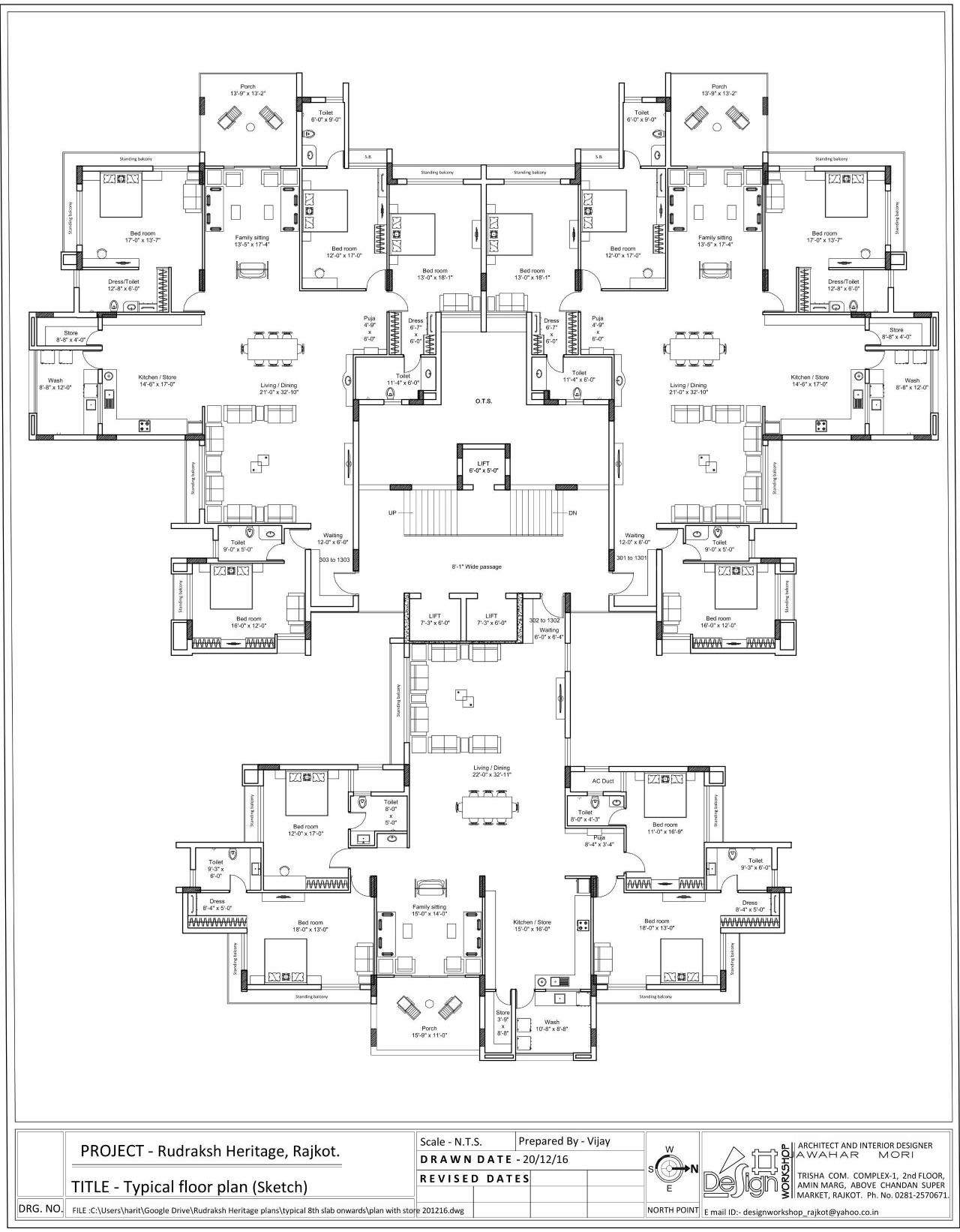 Layout of real estate project Rudraksh Heritage located at Mota-mava, Rajkot, Gujarat