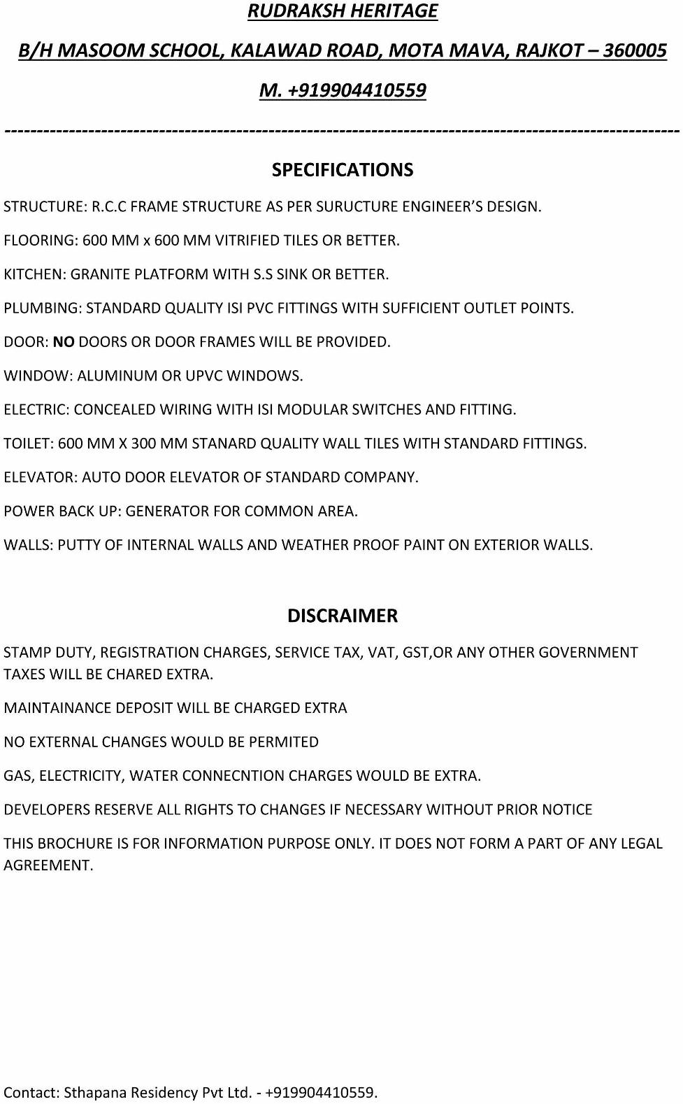  of real estate project Rudraksh Heritage located at Mota-mava, Rajkot, Gujarat