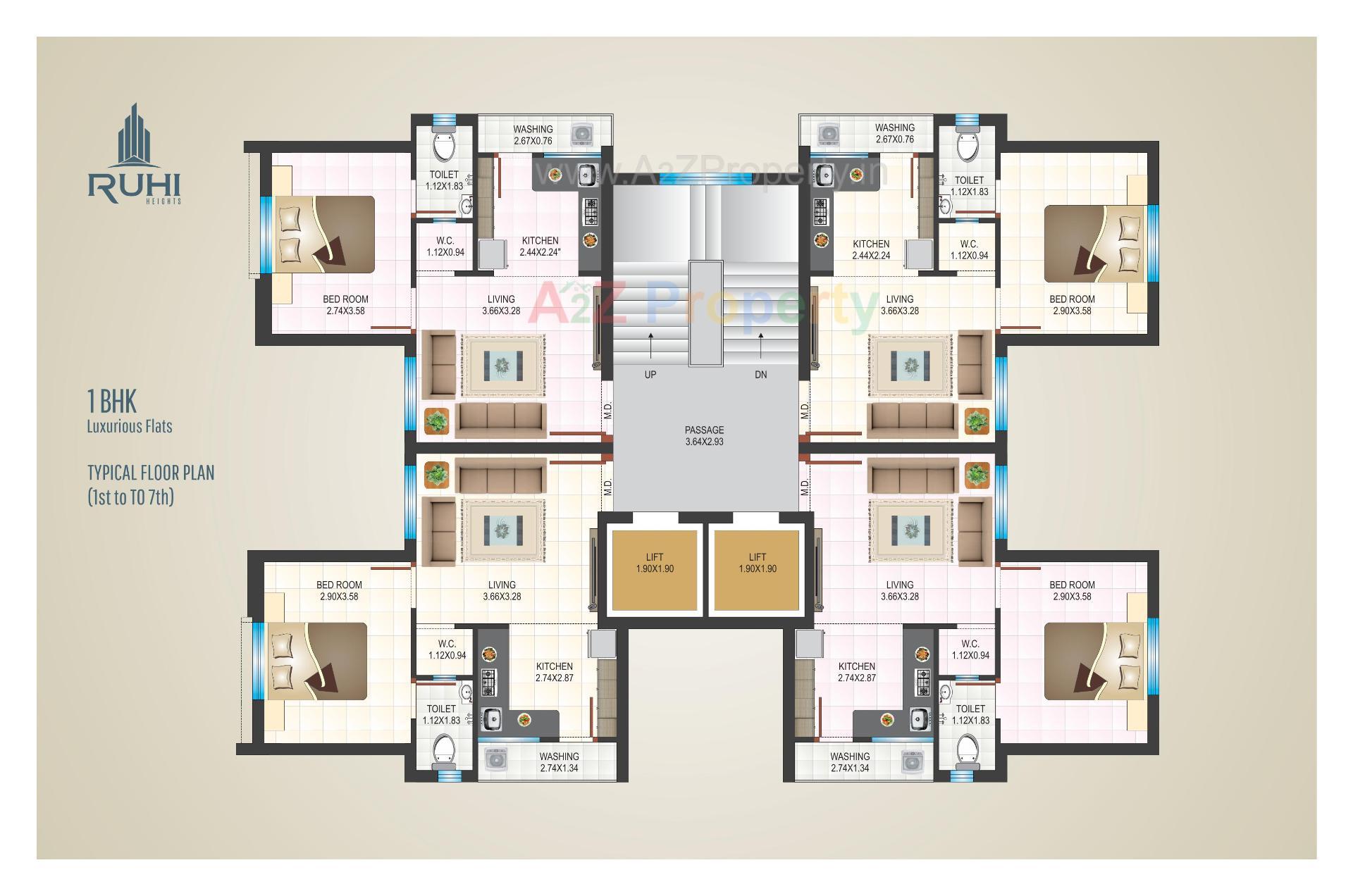 Layout of real estate project Ruhi Heights located at Rajkot, Rajkot, Gujarat