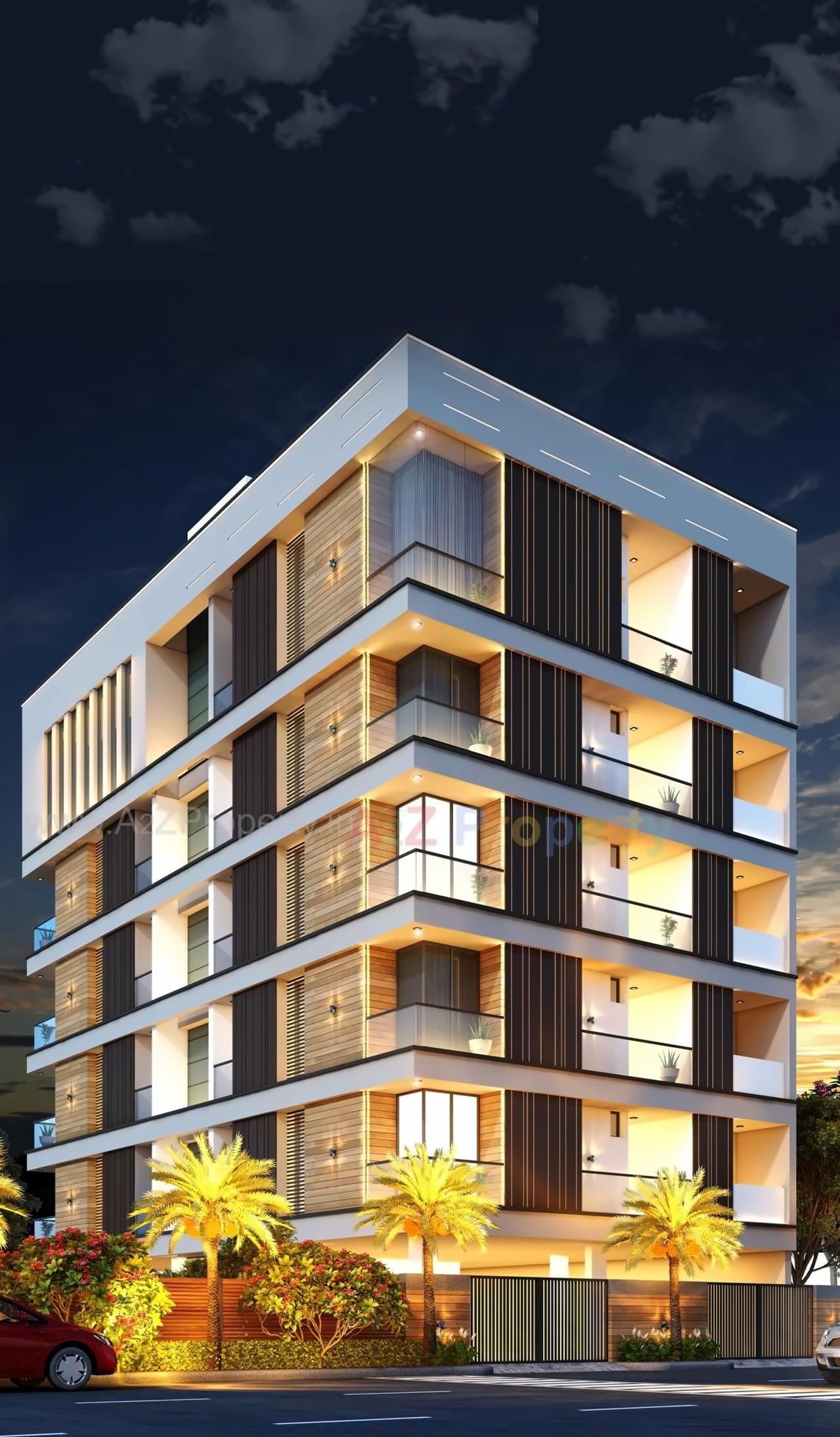 3D Elevation of real estate project Rukmani located at Raiya, Rajkot, Gujarat
