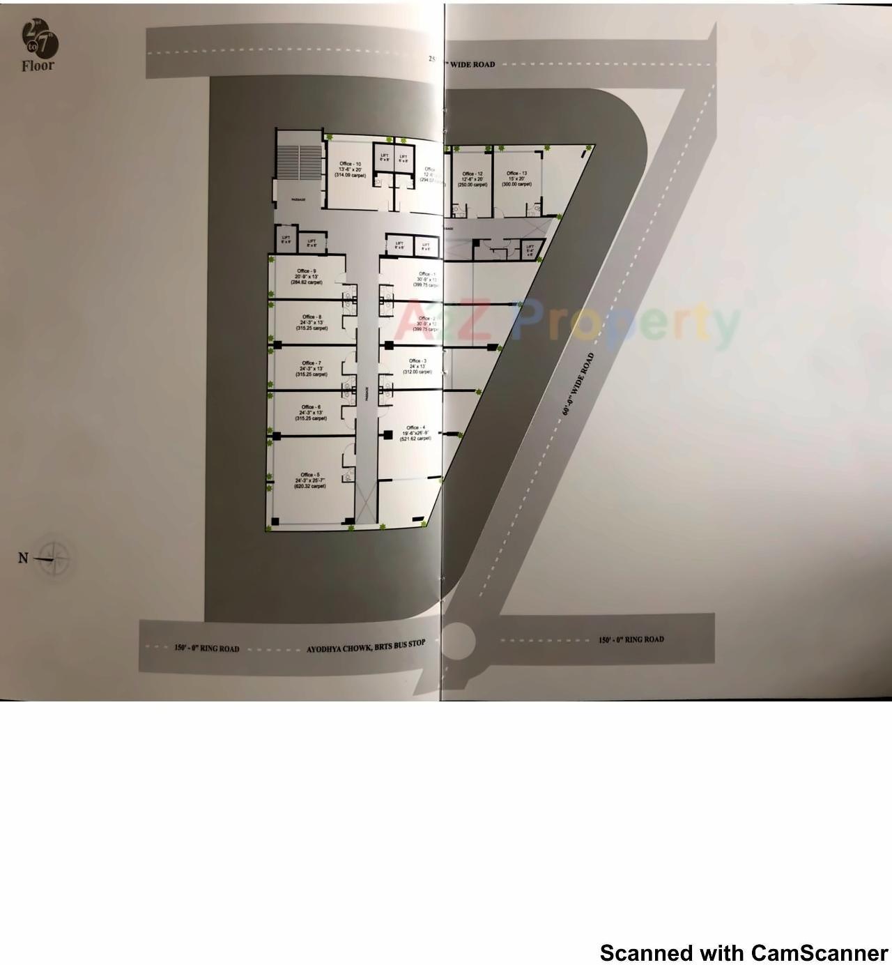 Layout of real estate project Runway Height located at Madhapar, Rajkot, Gujarat