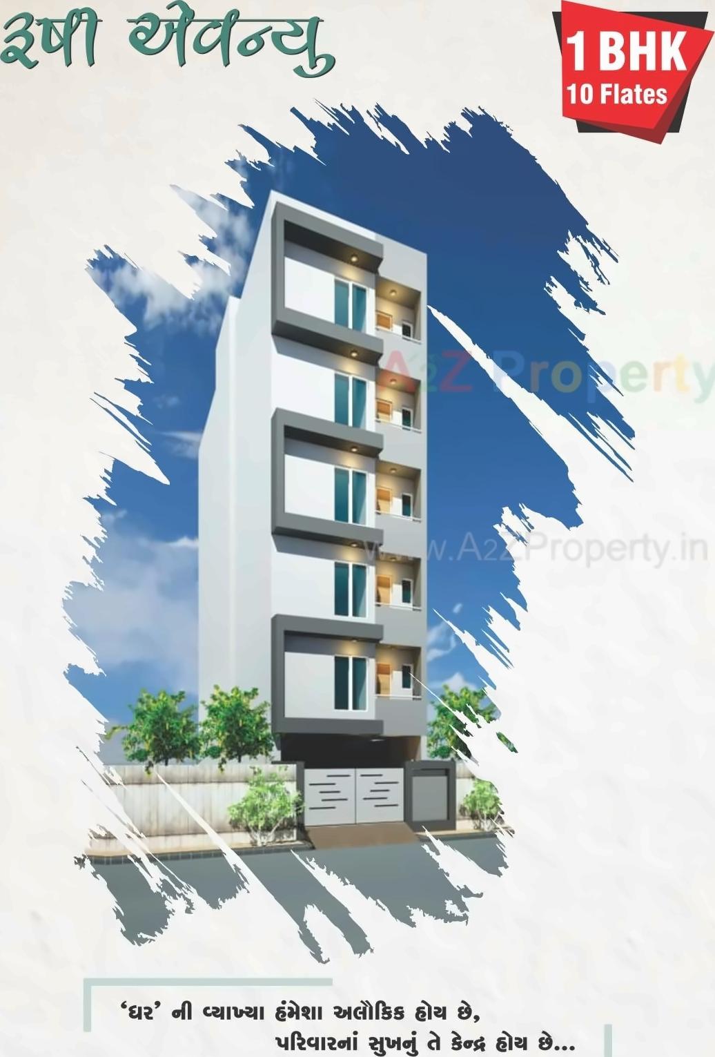 3D Elevation of real estate project Rushi Avenue located at Rajkot, Rajkot, Gujarat
