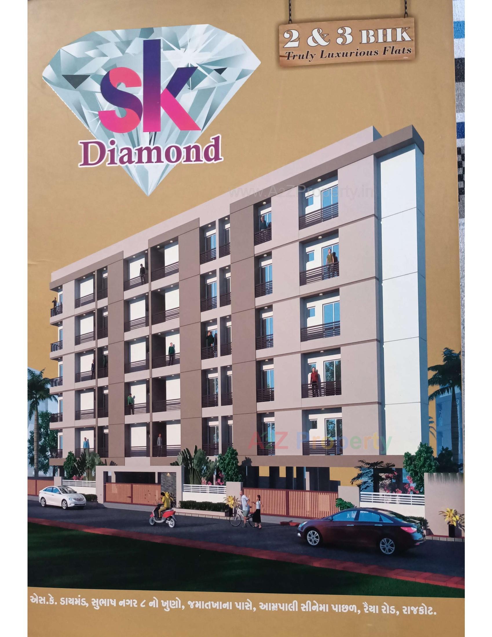 3D Elevation of real estate project S K Diamond located at Rajkot, Rajkot, Gujarat