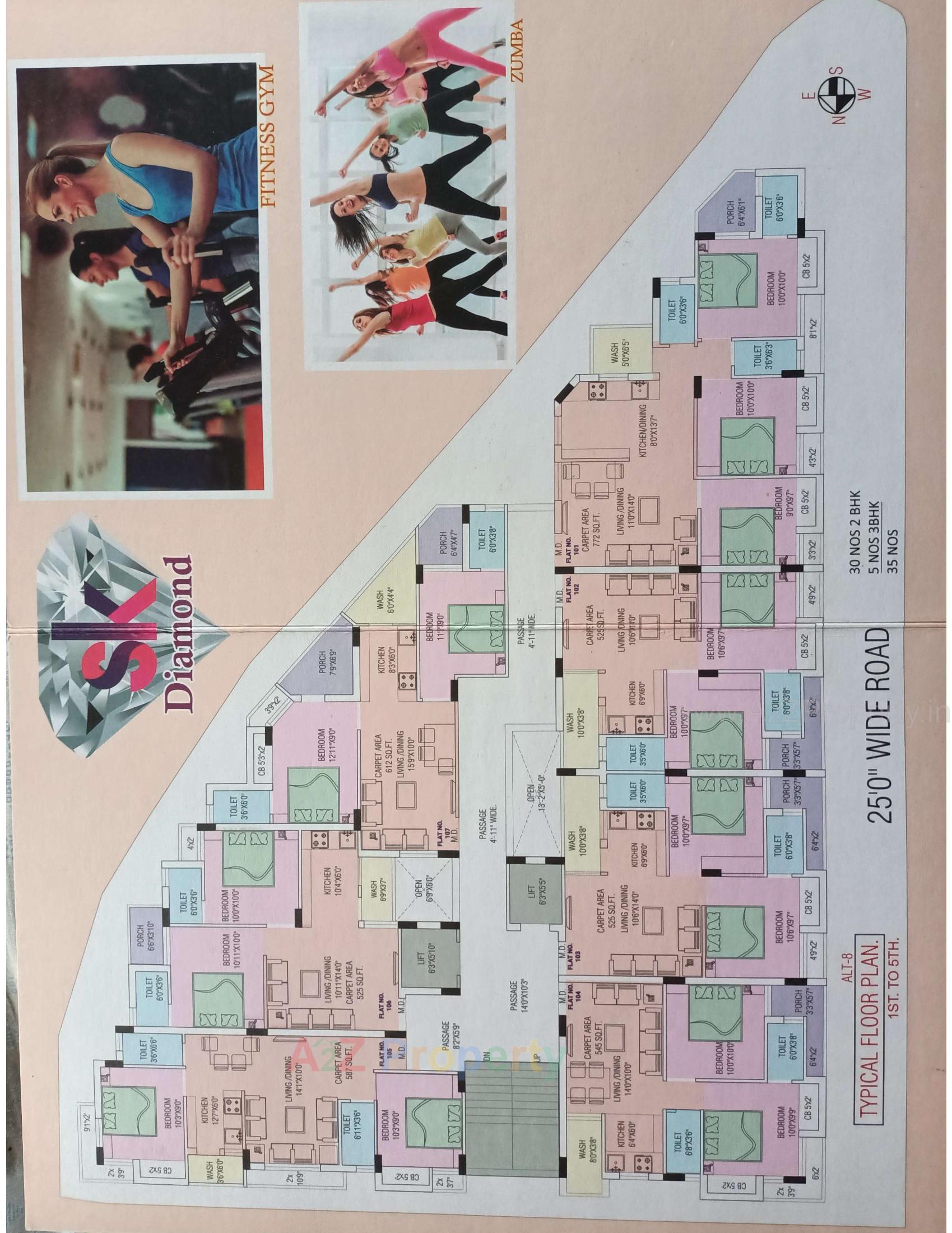 Layout of real estate project S K Diamond located at Rajkot, Rajkot, Gujarat