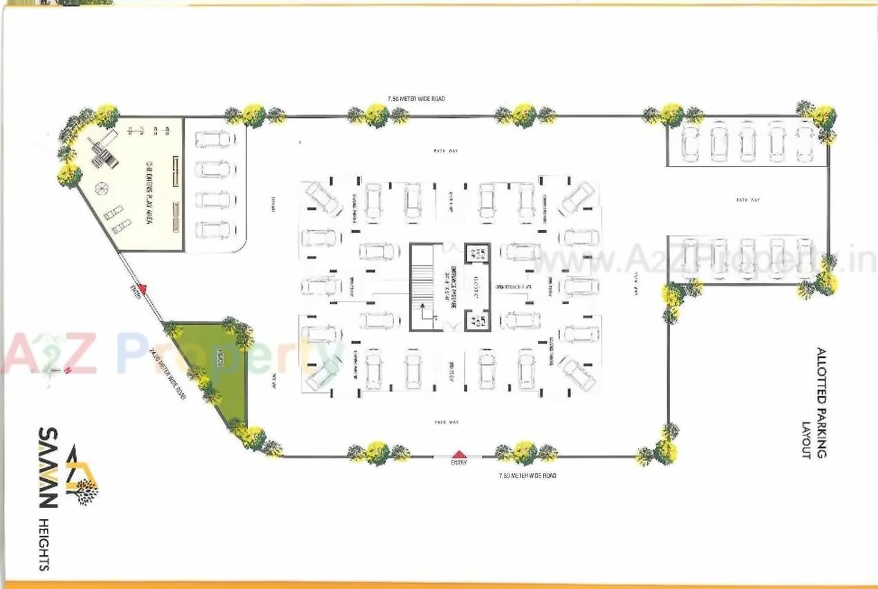 Layout of real estate project Saavan Bunglows located at Mavdi, Rajkot, Gujarat