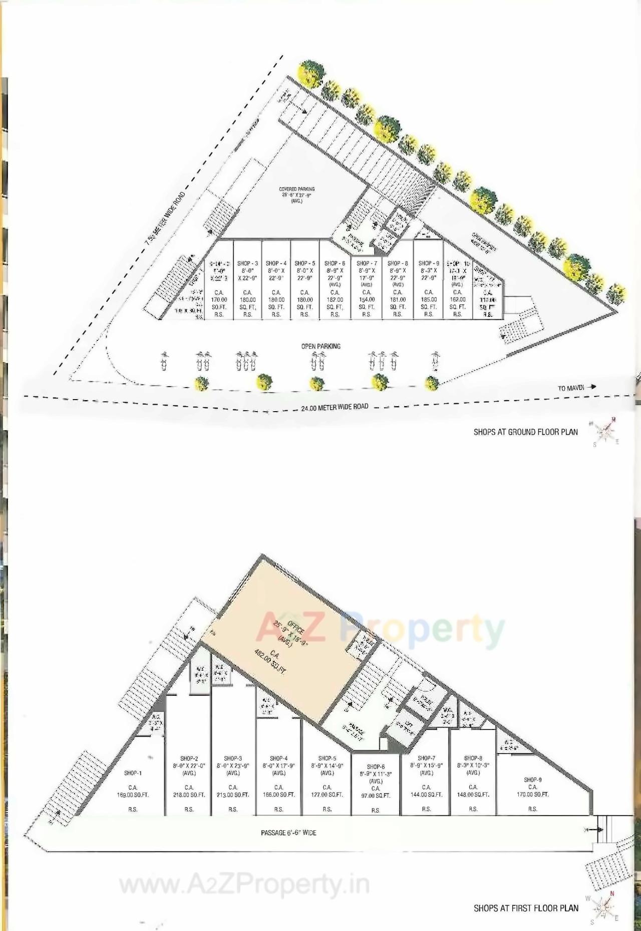 Layout of real estate project Saavan Bunglows located at Mavdi, Rajkot, Gujarat