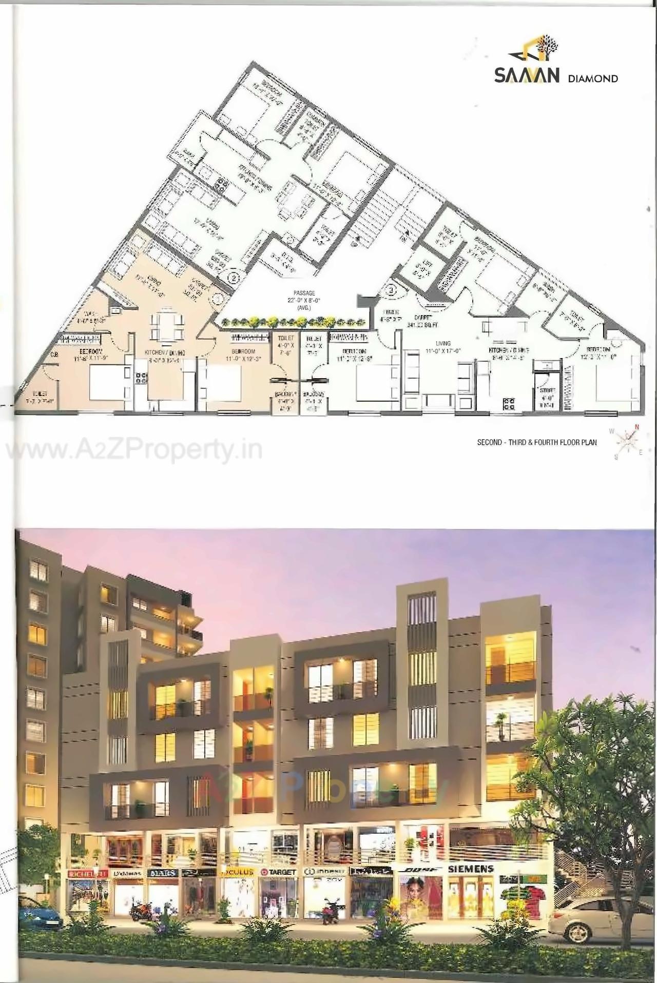Layout of real estate project Saavan Bunglows located at Mavdi, Rajkot, Gujarat