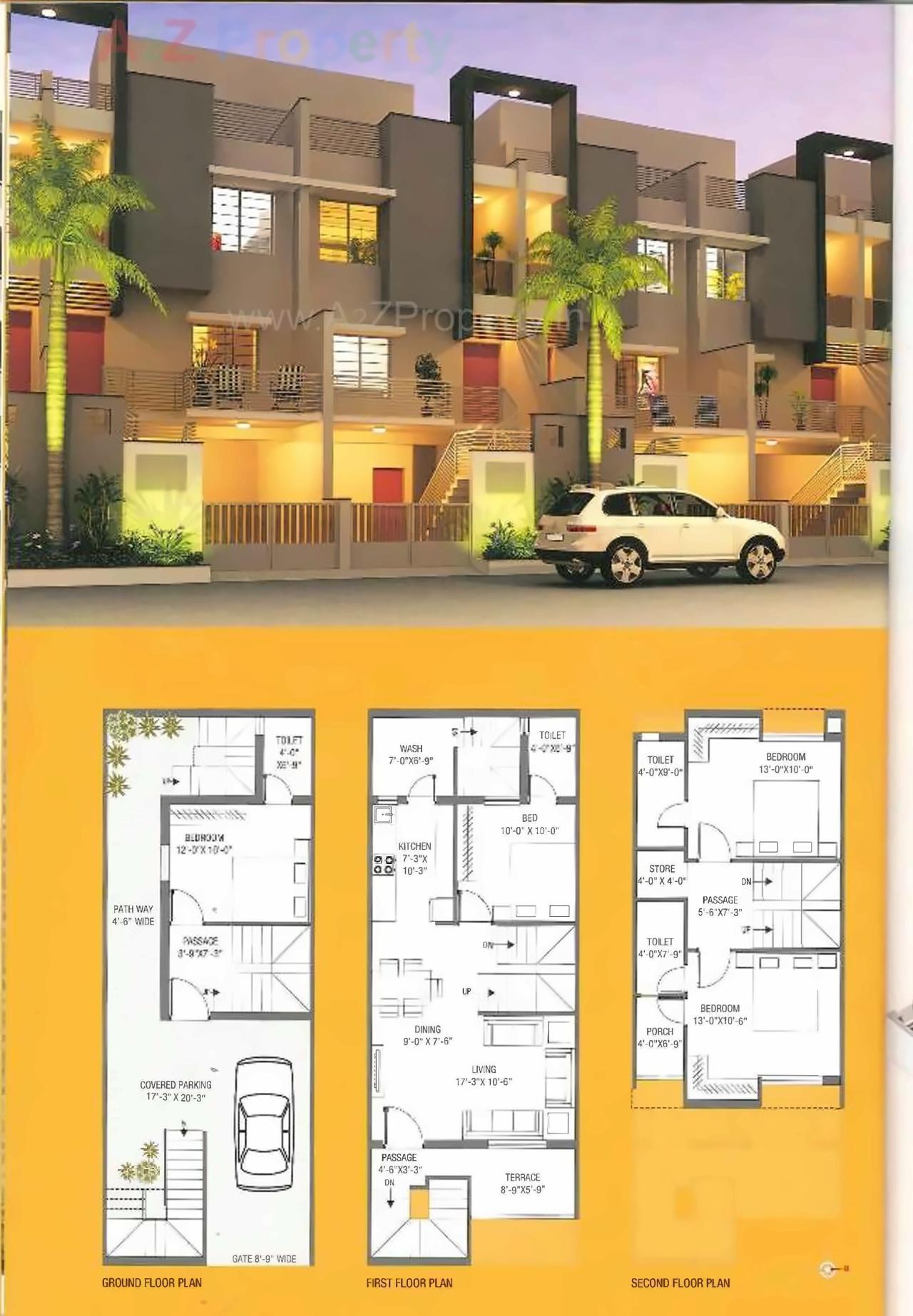Layout of real estate project Saavan Bunglows located at Mavdi, Rajkot, Gujarat
