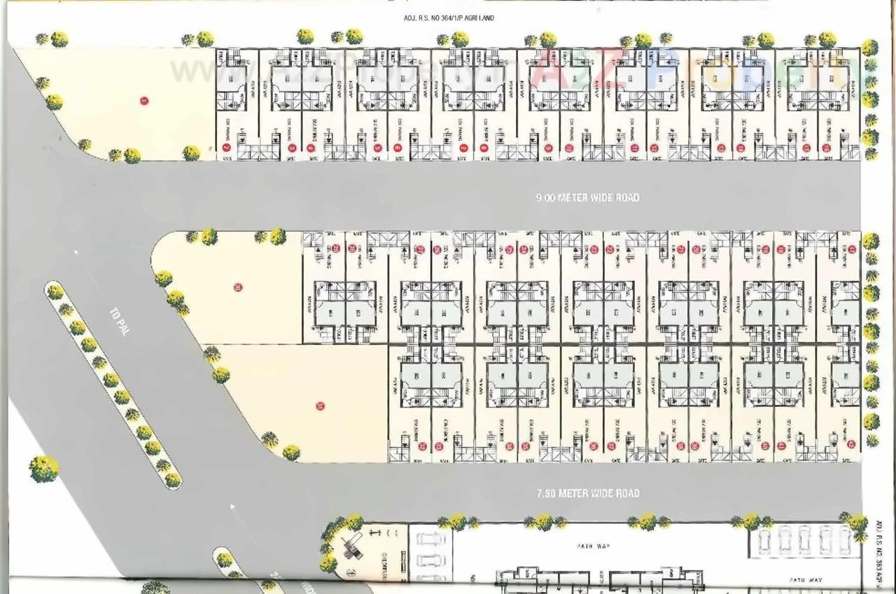 Layout of real estate project Saavan Diamond located at Mavdi, Rajkot, Gujarat