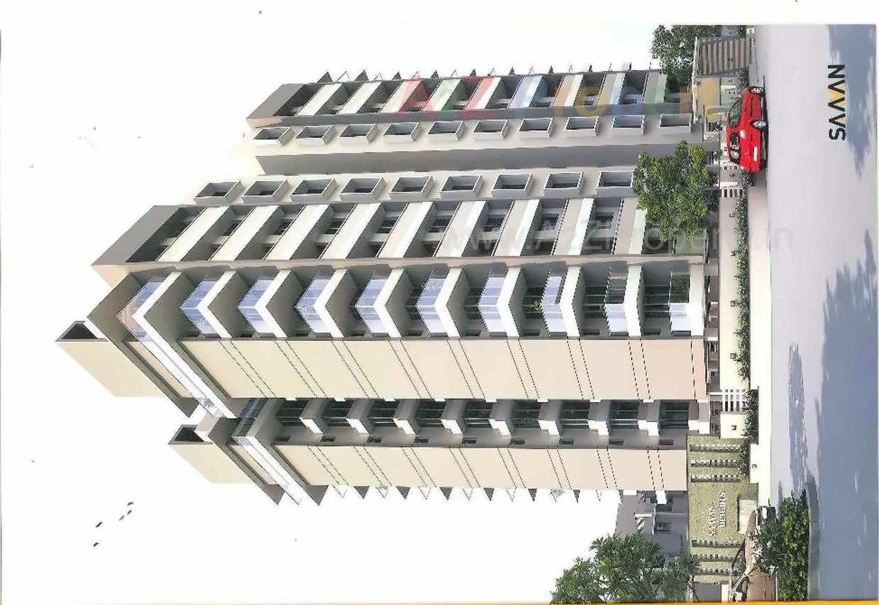 3D Elevation of real estate project Saavan Diamond located at Mavdi, Rajkot, Gujarat