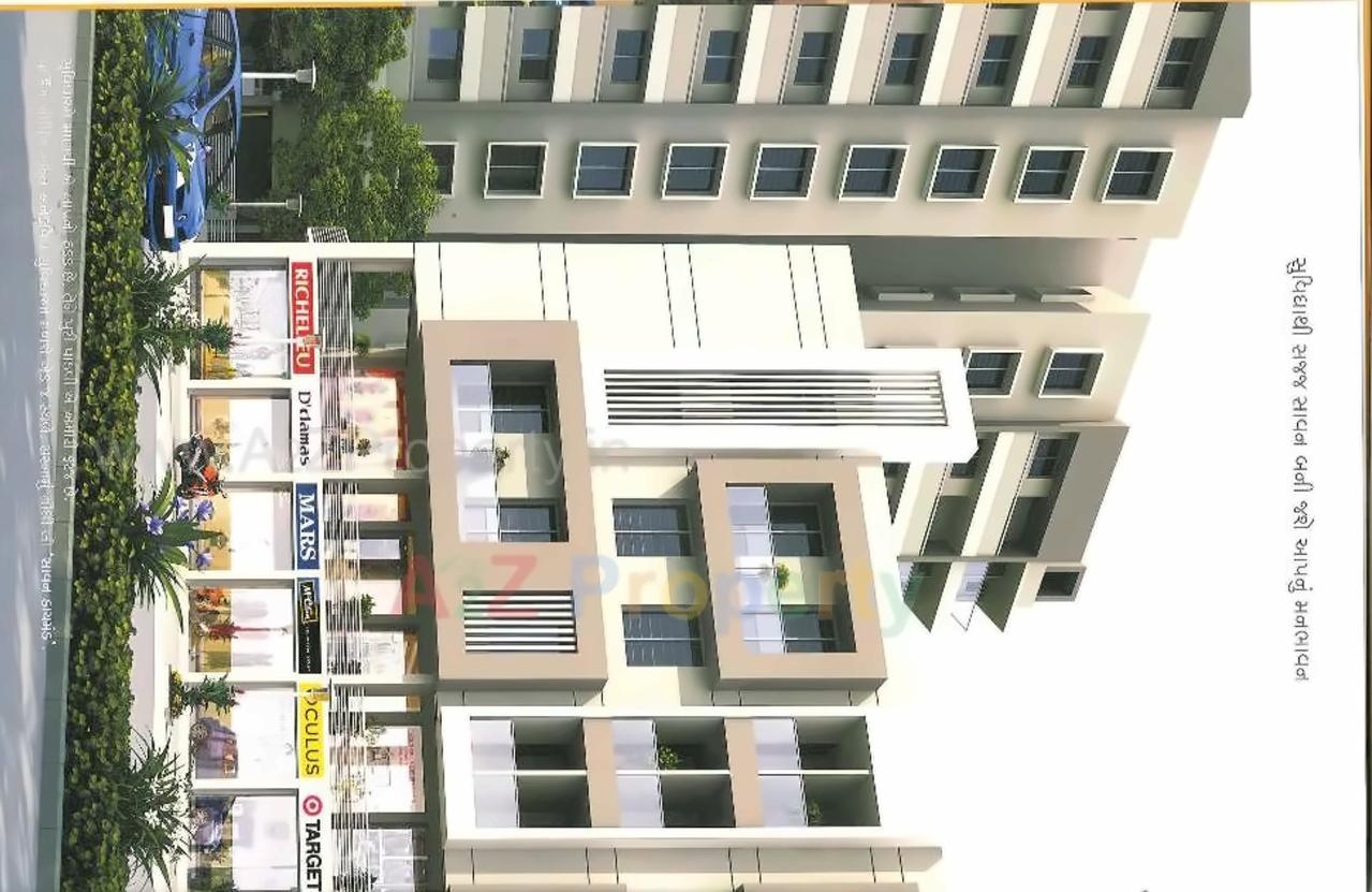 3D Elevation of real estate project Saavan Heights located at Mavdi, Rajkot, Gujarat