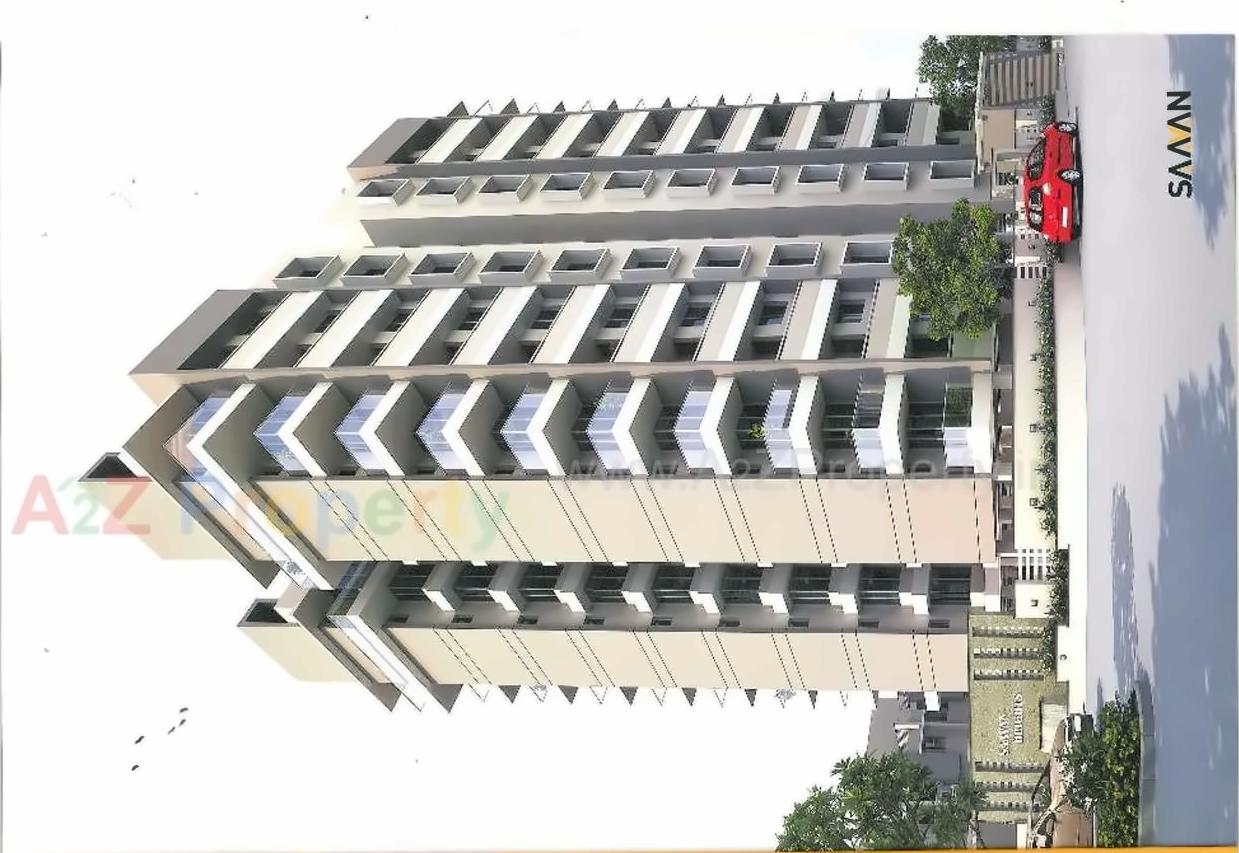 3D Elevation of real estate project Saavan Heights located at Mavdi, Rajkot, Gujarat