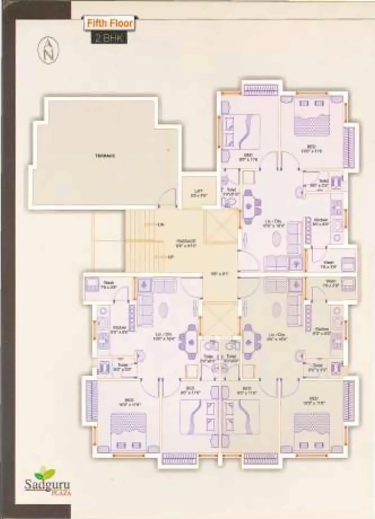 Layout of real estate project Sadguru Plaza located at Mavdi, Rajkot, Gujarat