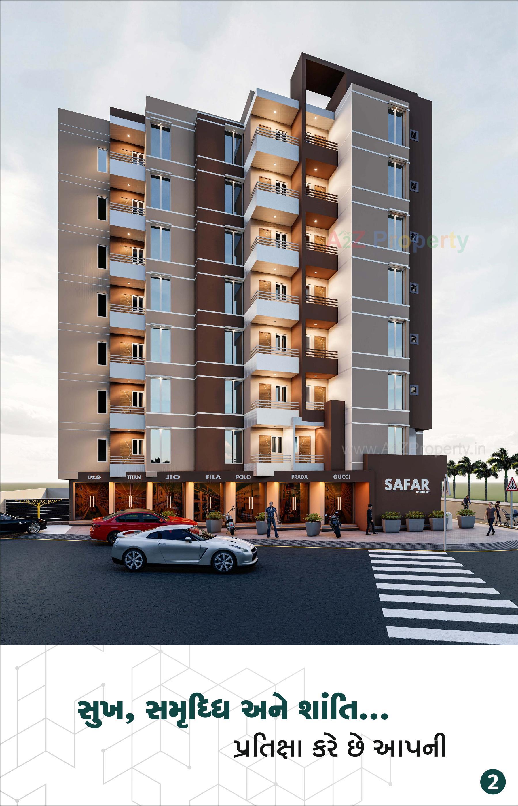 3D Elevation of real estate project Safar Pride located at Rajkot, Rajkot, Gujarat