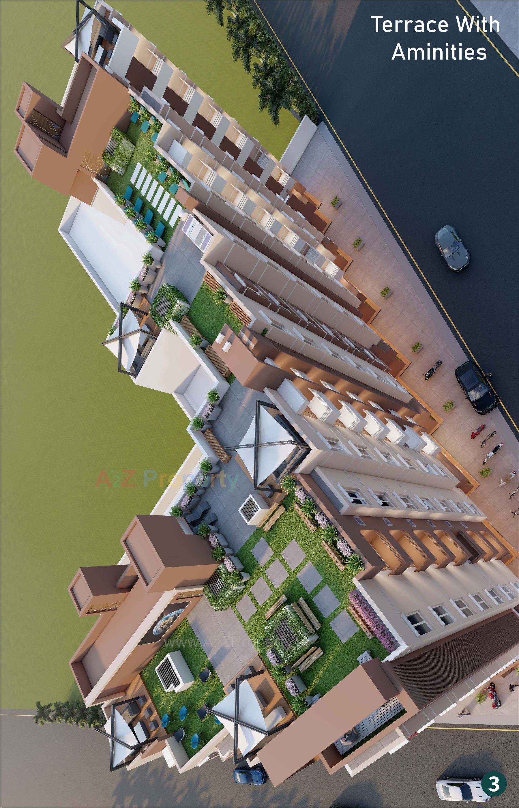 3D Elevation of real estate project Safar Pride located at Rajkot, Rajkot, Gujarat
