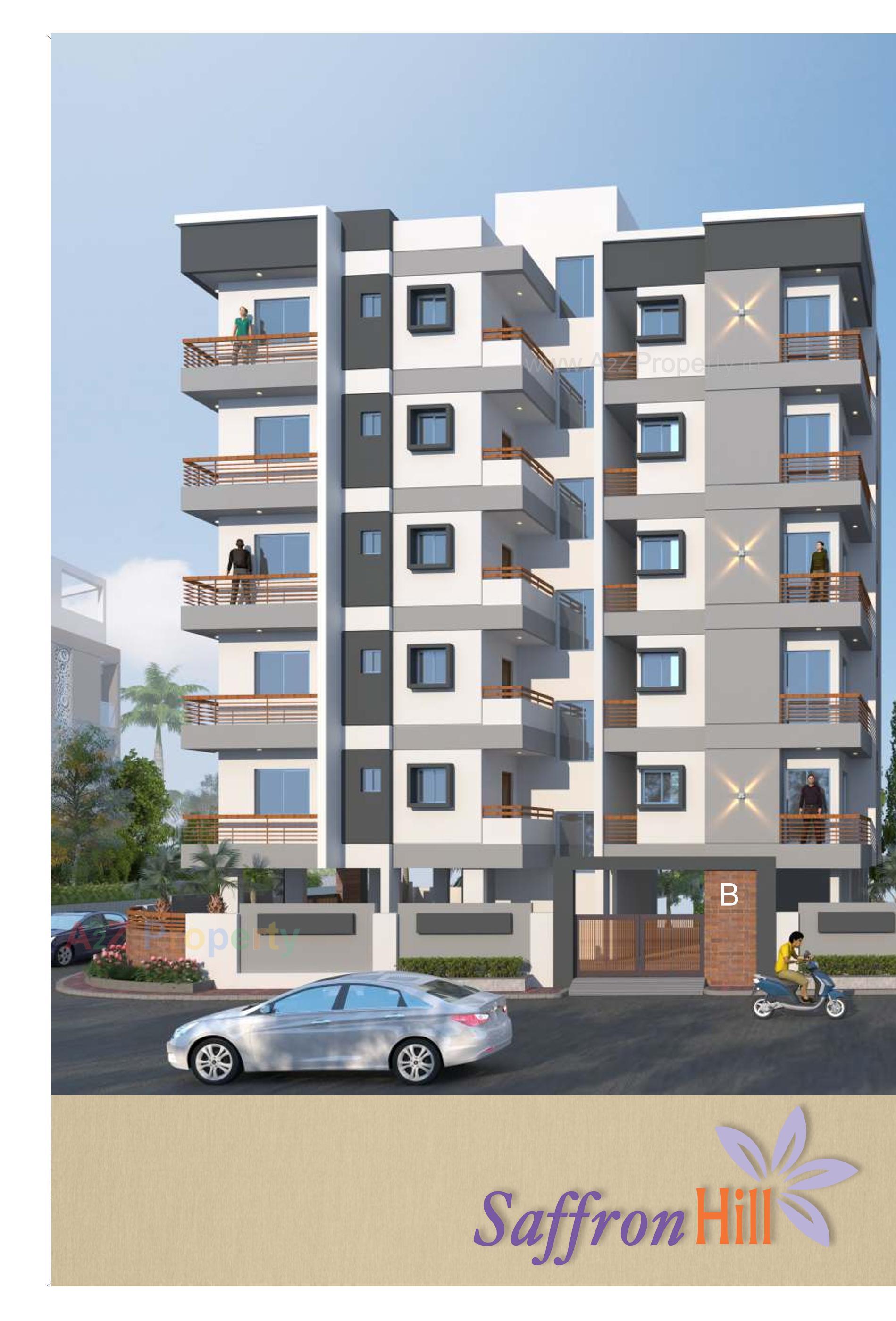 3D Elevation of real estate project Saffron Hill located at Madhapar, Rajkot, Gujarat
