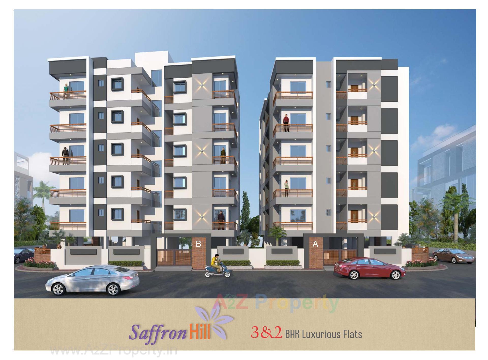 3D Elevation of real estate project Saffron Hill located at Madhapar, Rajkot, Gujarat