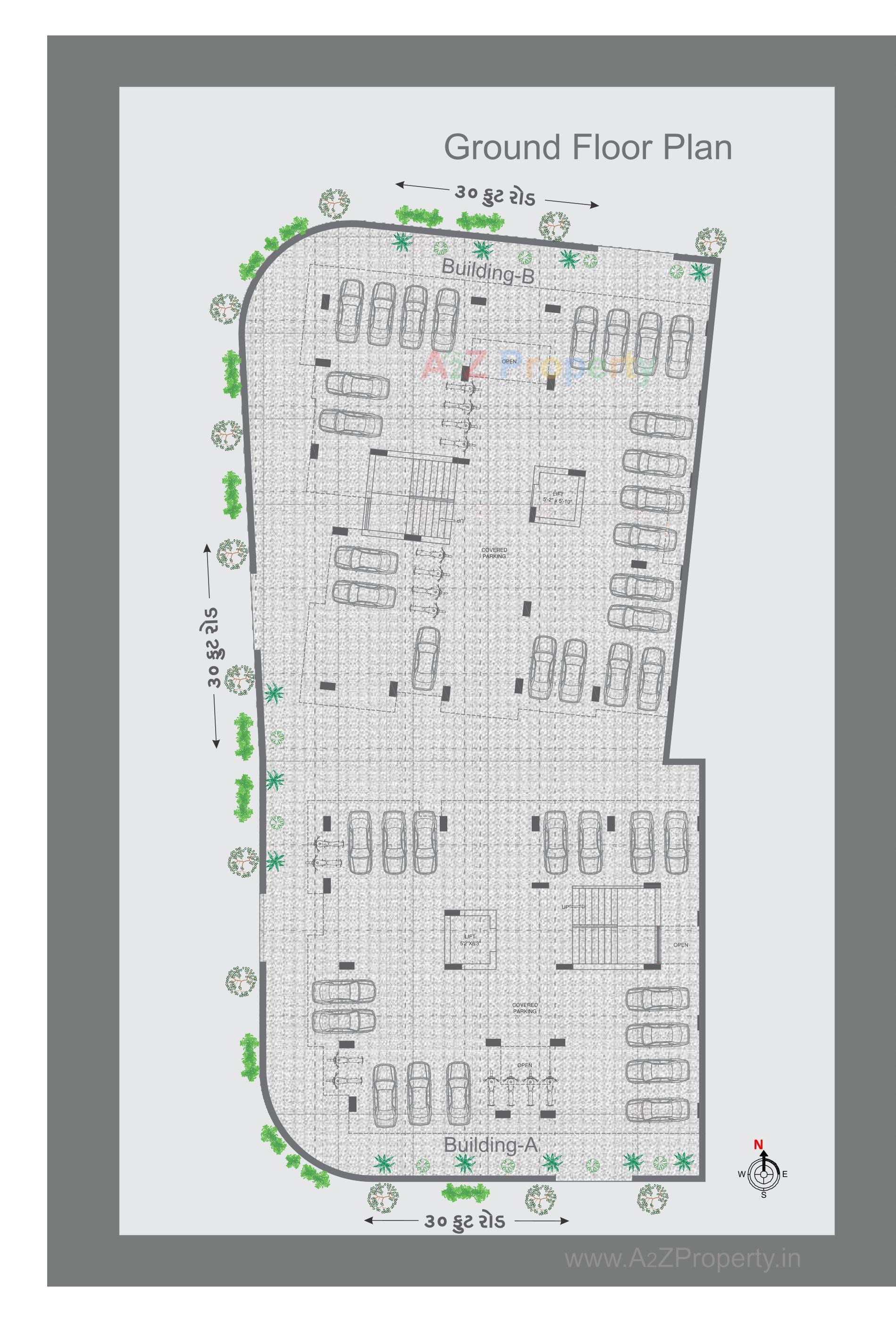 Layout of real estate project Saffron Hill located at Madhapar, Rajkot, Gujarat