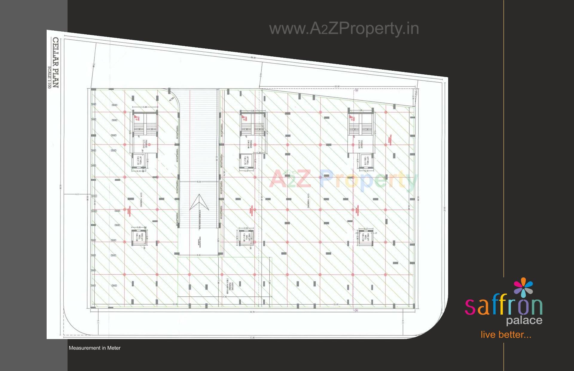 Layout of real estate project Saffron Palace located at Ghanteshwar, Rajkot, Gujarat