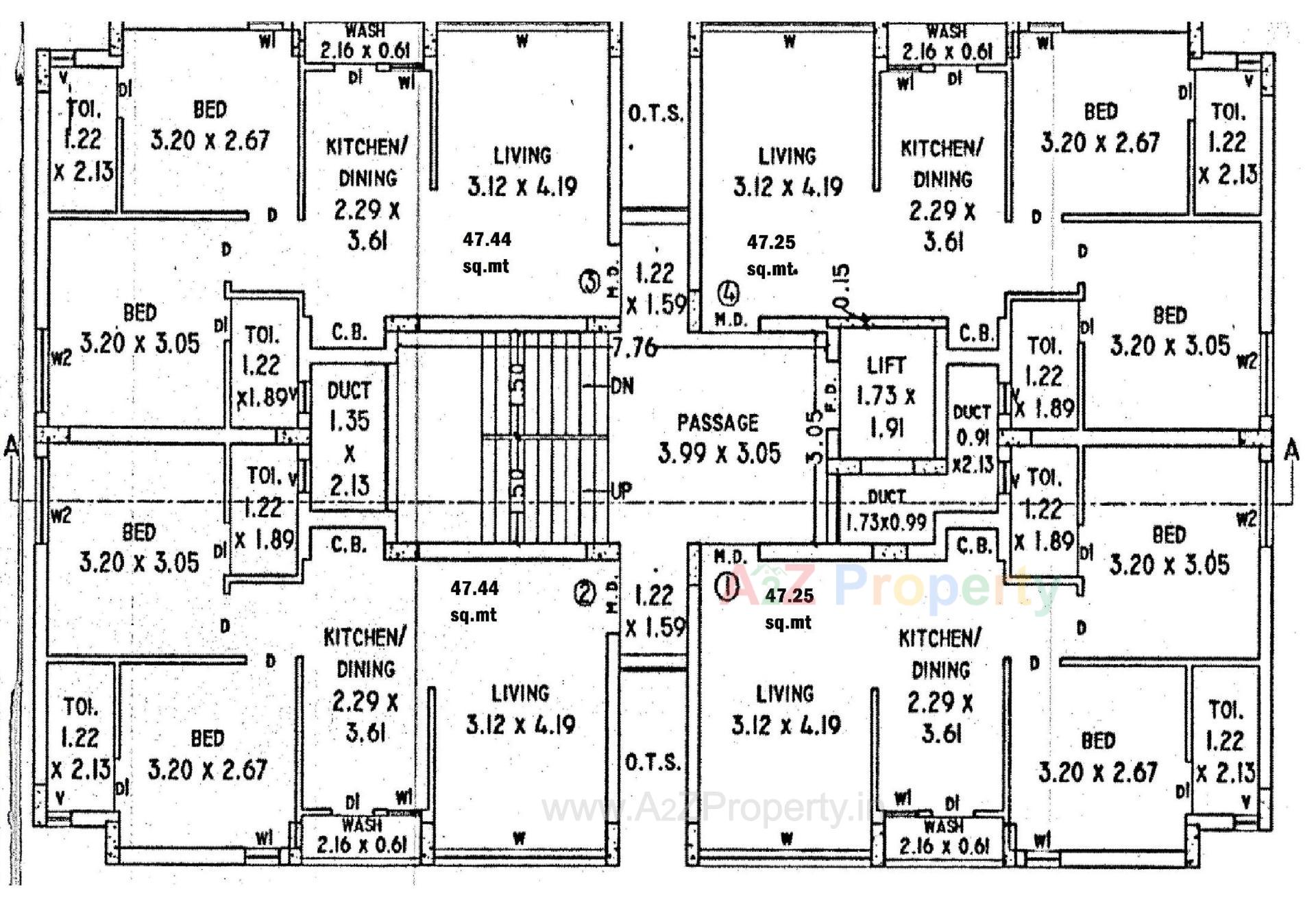 Layout of real estate project Sahajanand Elegance located at Raiya, Rajkot, Gujarat