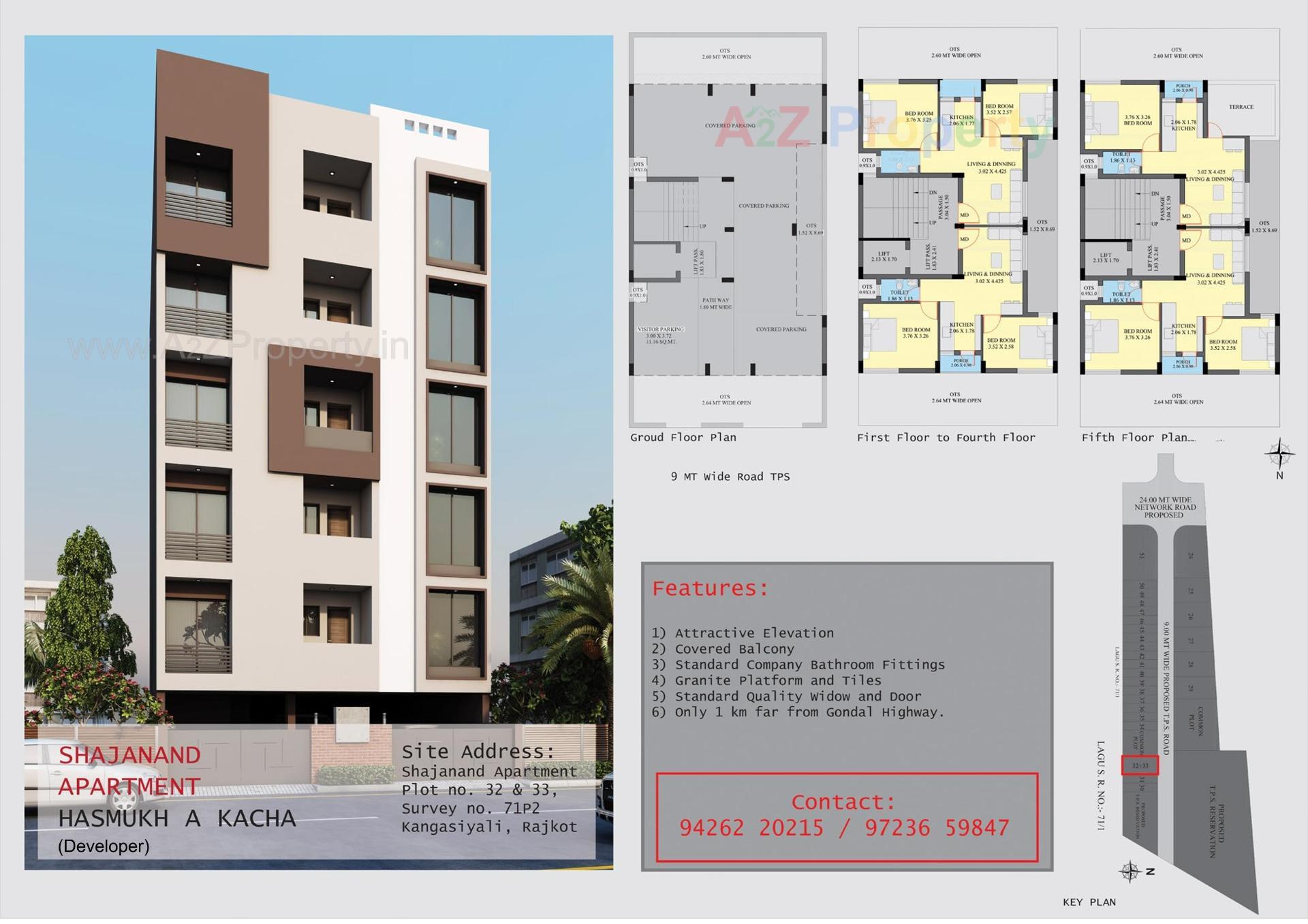  of real estate project Sahjanand Apartment located at Rajkot, Rajkot, Gujarat