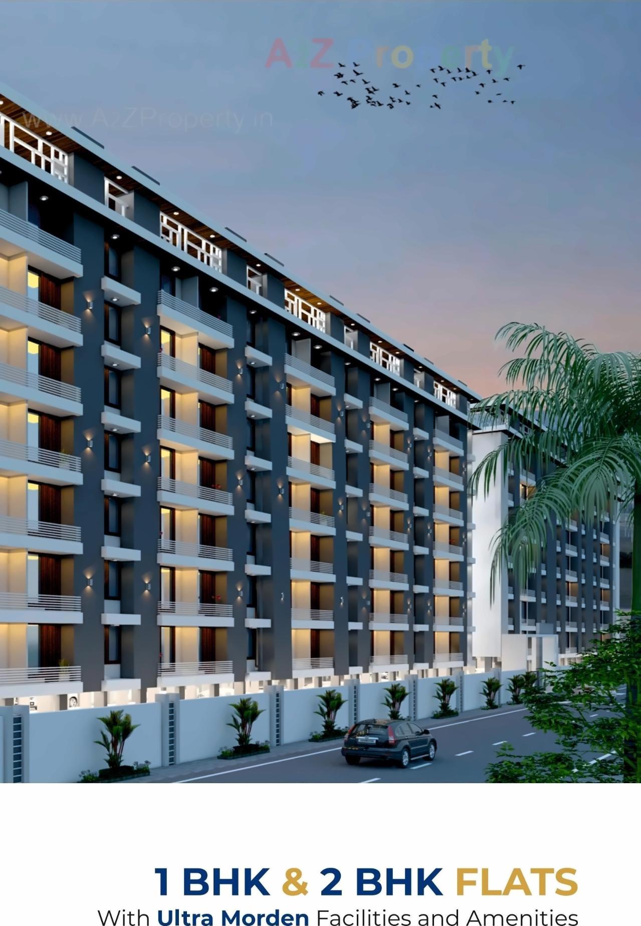 3D Elevation of real estate project Samanvay Heights located at Dist, Rajkot, Gujarat