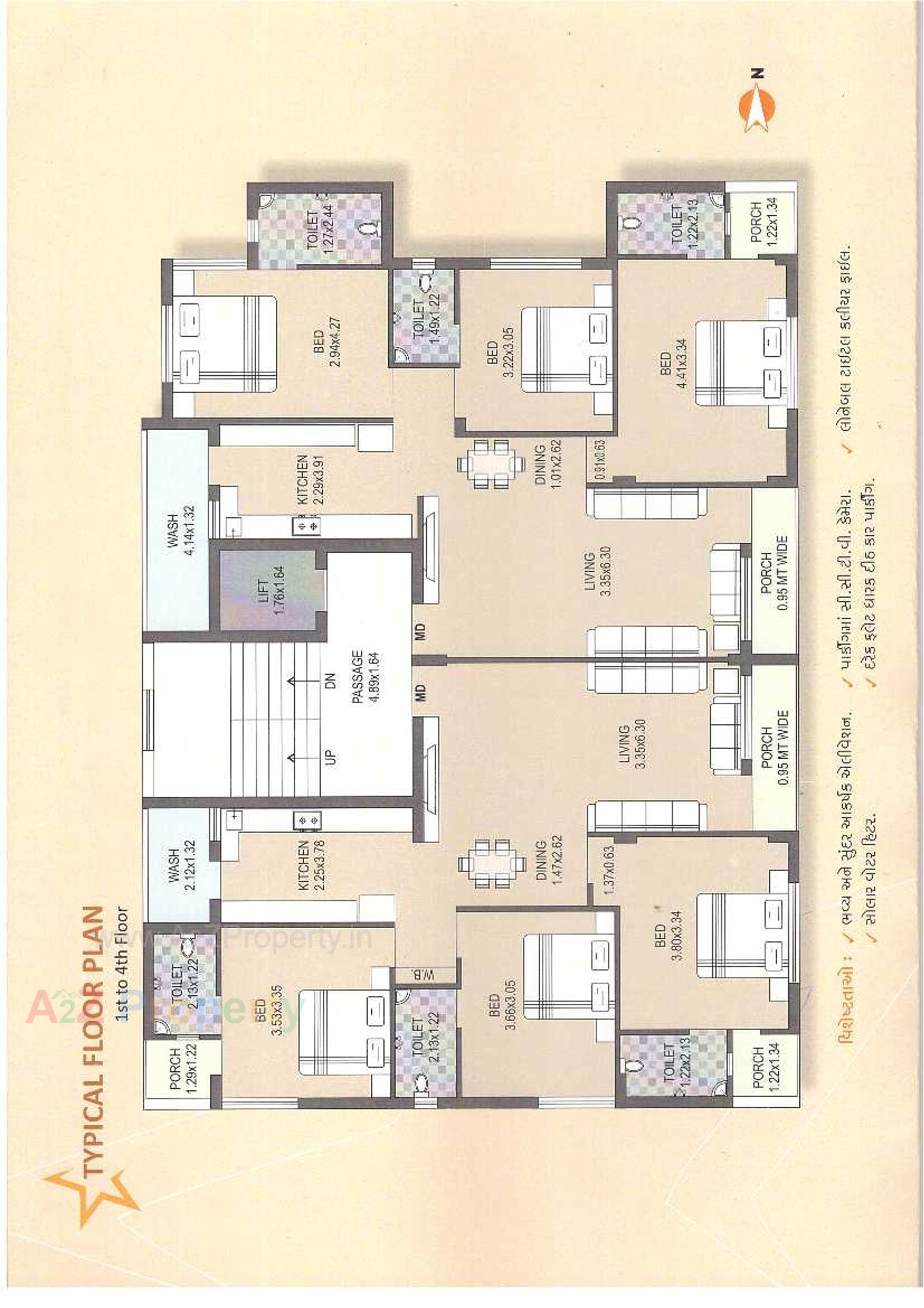 Layout of real estate project Samanvay Star located at Raiya, Rajkot, Gujarat