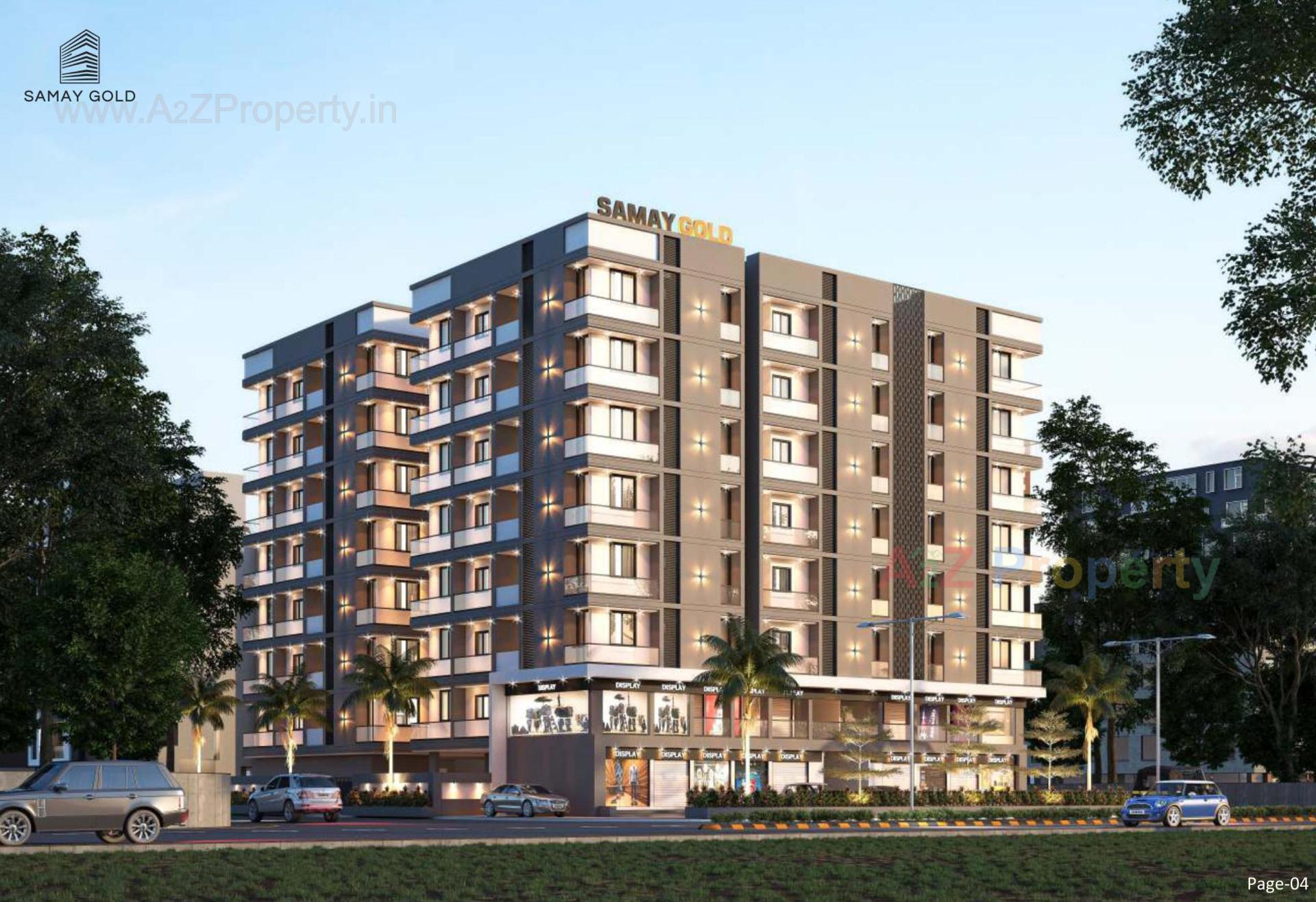 3D Elevation of real estate project Samay Gold located at Ronki, Rajkot, Gujarat