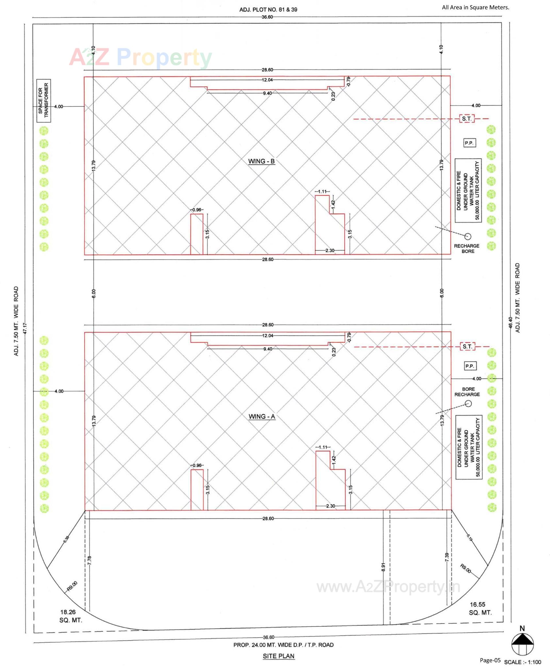 Layout of real estate project Samay Gold located at Ronki, Rajkot, Gujarat