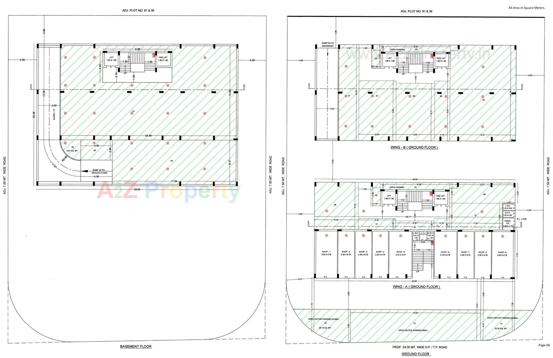 Layout of real estate project Samay Gold located at Ronki, Rajkot, Gujarat