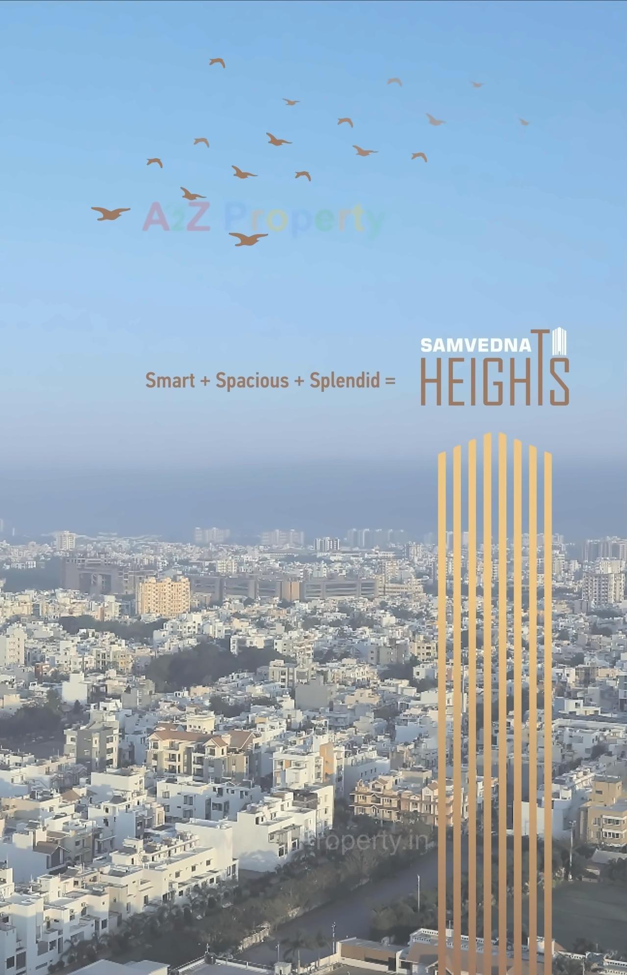 3D Elevation of real estate project Samvedna Heights (wing C Wind D) located at Vajdi, Rajkot, Gujarat