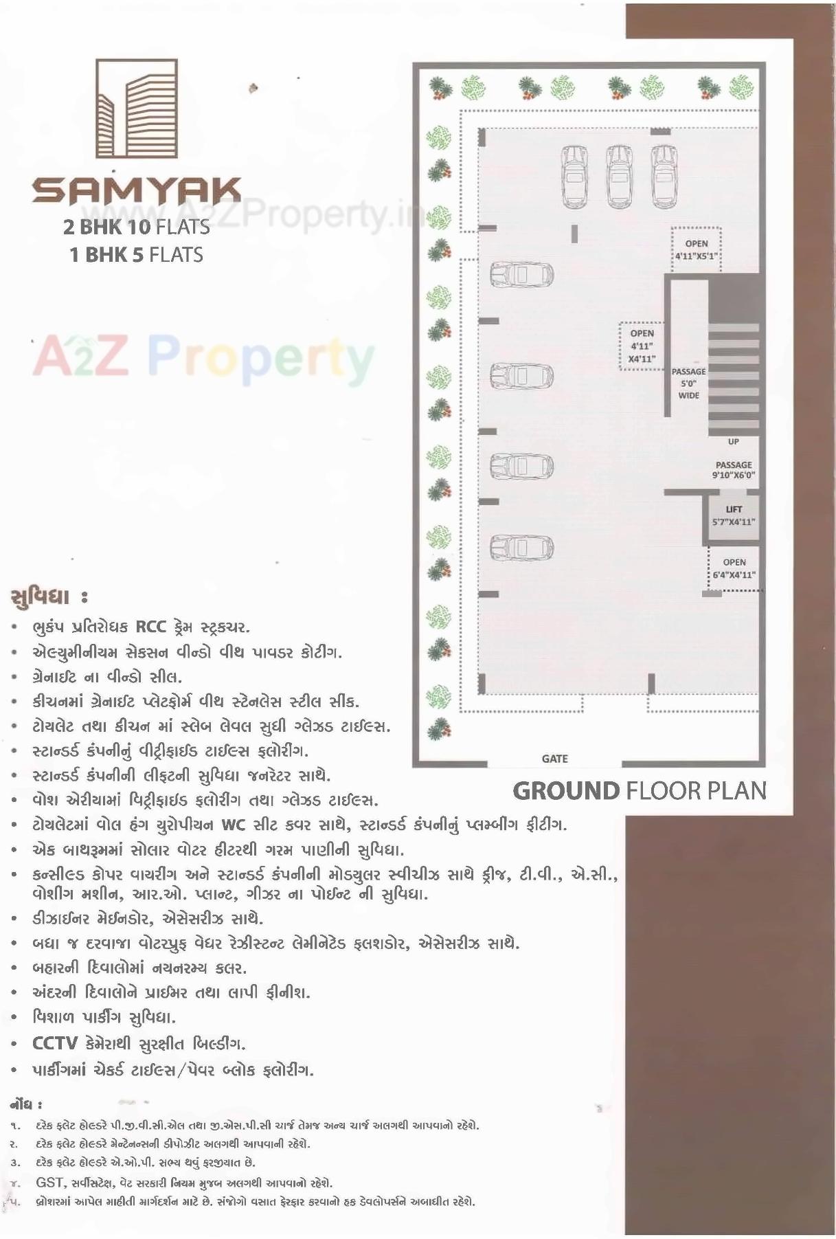 Layout of real estate project Samyak located at Ghanteshwar, Rajkot, Gujarat