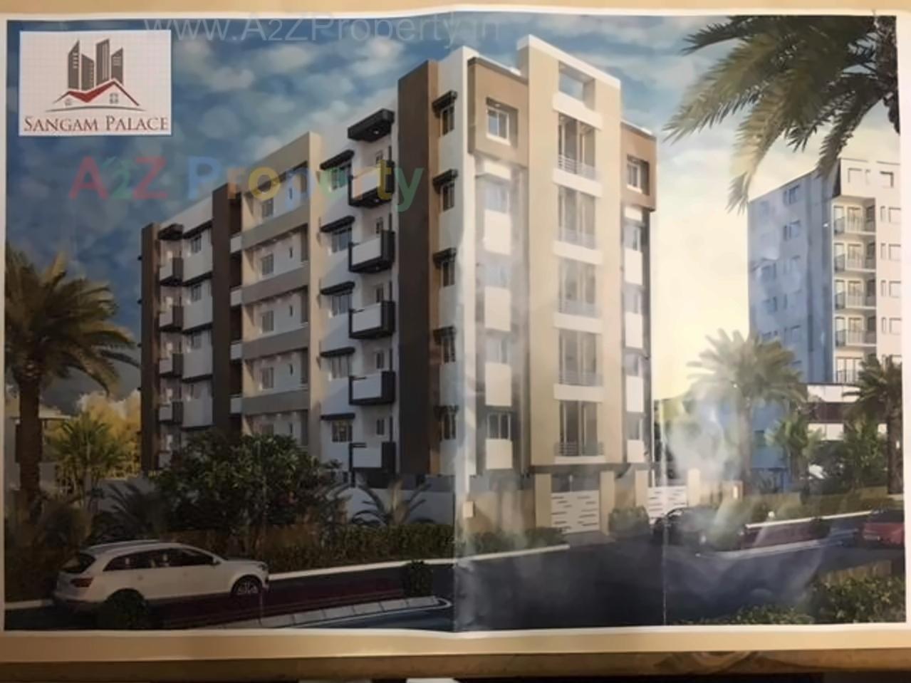 3D Elevation of real estate project Sangam Palace located at Mavdi, Rajkot, Gujarat