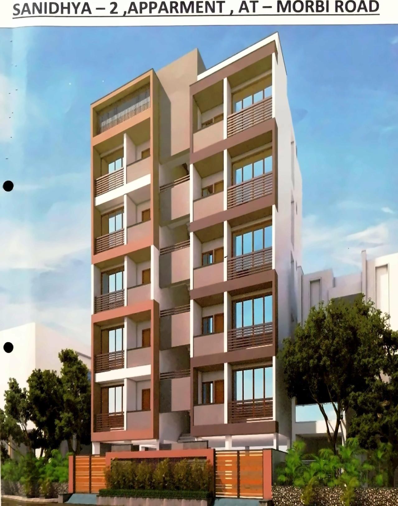 3D Elevation of real estate project Sanidhya located at Rajkot, Rajkot, Gujarat