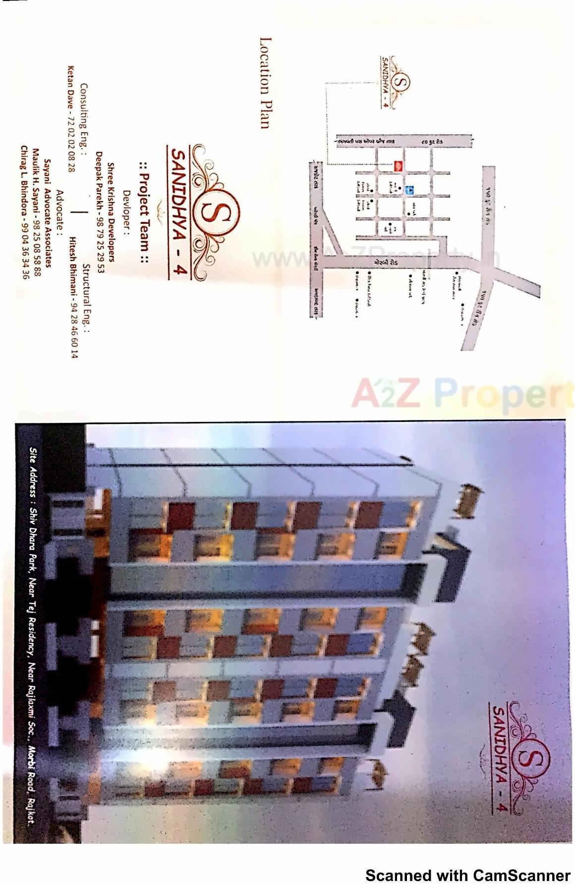 Layout of real estate project Sanidhya Appartment located at Mavdi, Rajkot, Gujarat