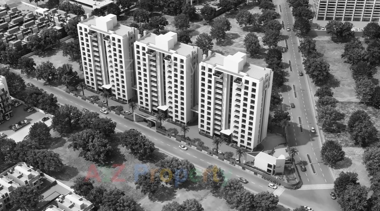 3D Elevation of real estate project Sanidhya Green located at Mavdi, Rajkot, Gujarat
