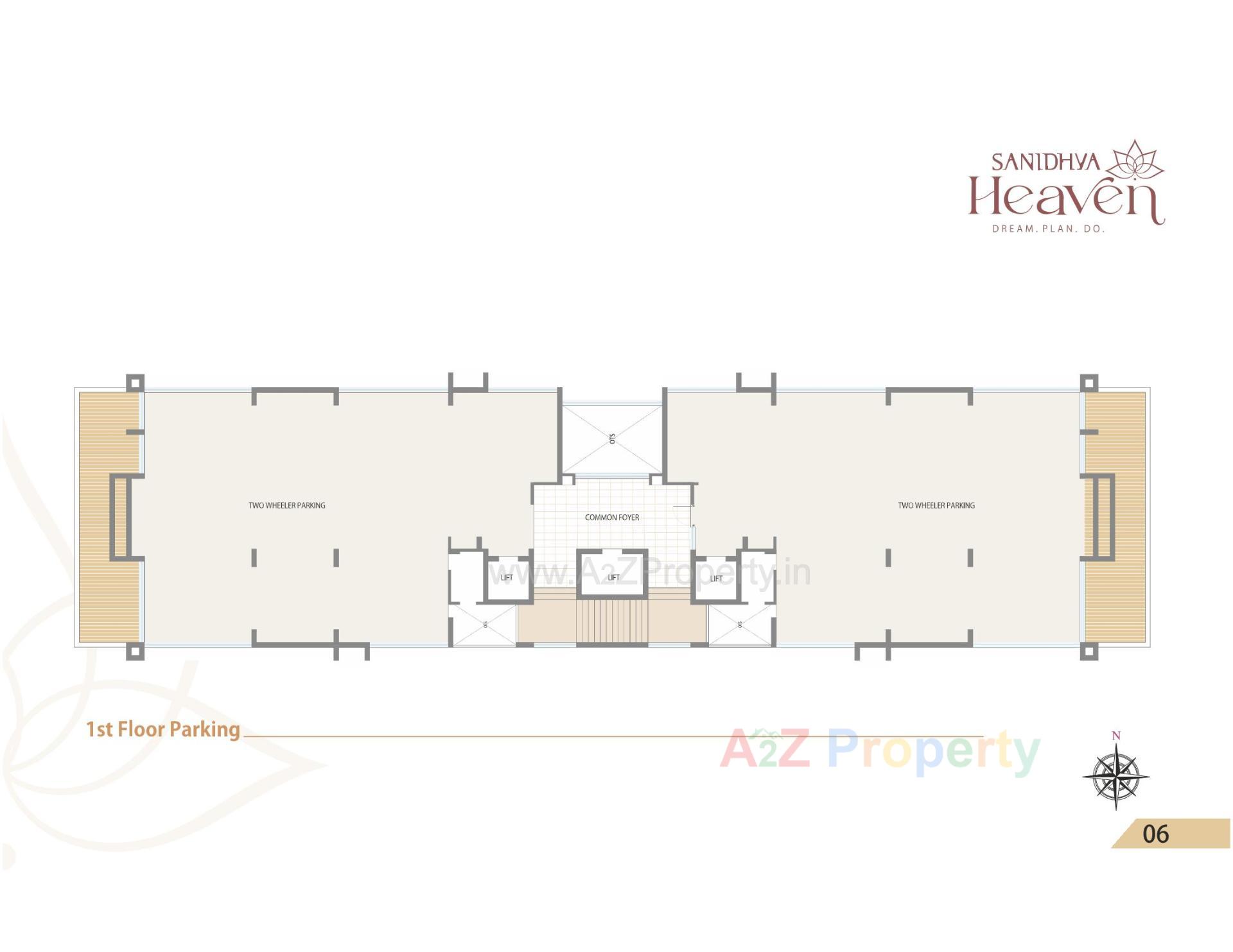 Layout of real estate project Sanidhya Heaven located at Motamava, Rajkot, Gujarat