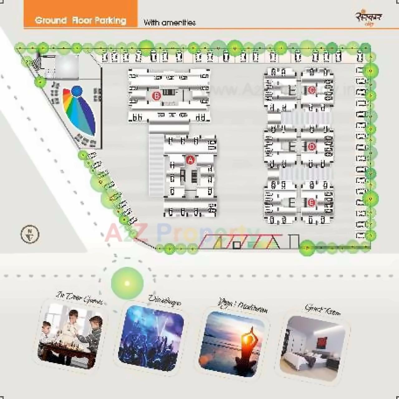 Layout of real estate project Sanskar City located at Mavdi, Rajkot, Gujarat