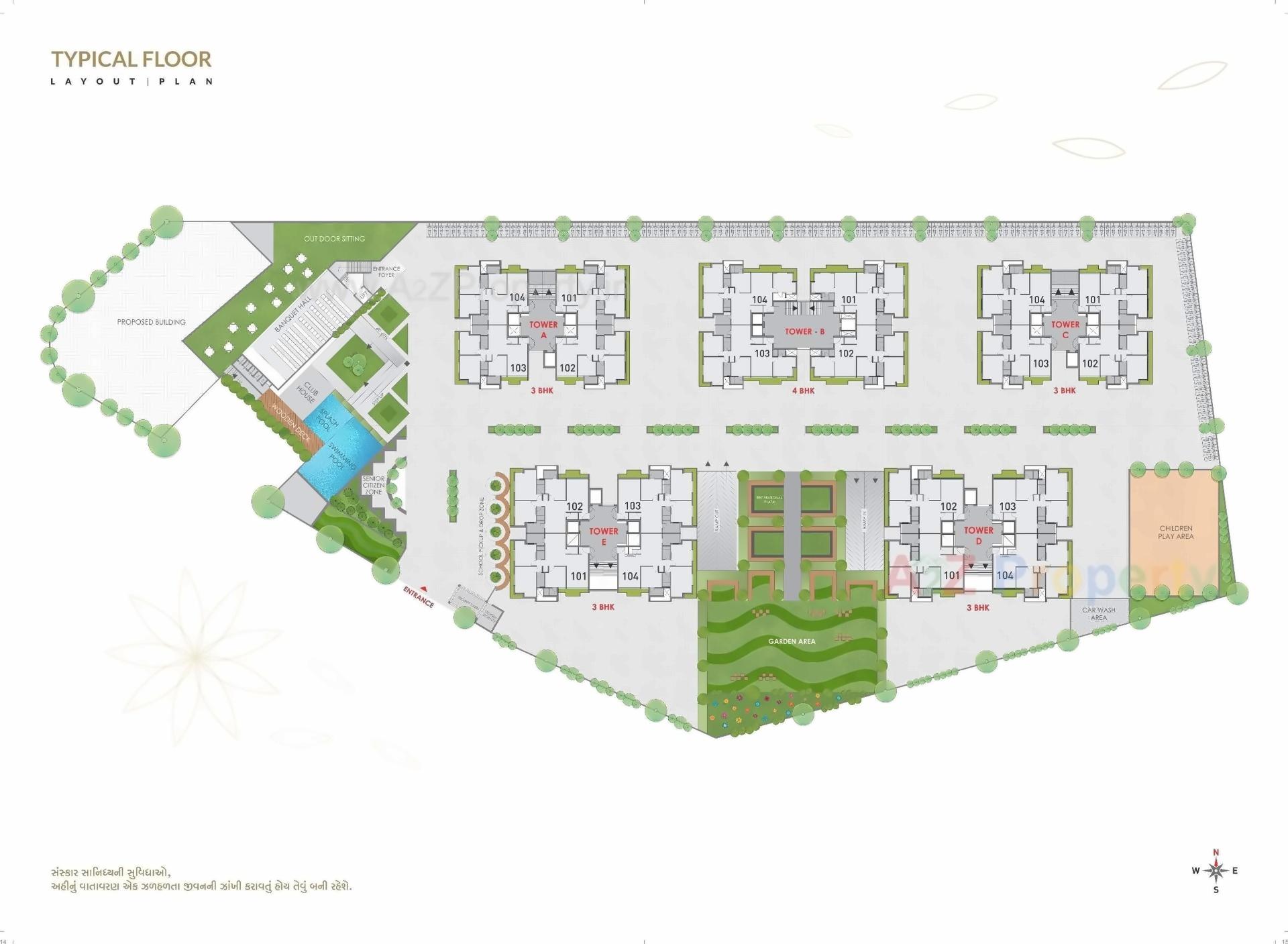 Layout of real estate project Sanskar Sanidhya located at Rajkot, Rajkot, Gujarat