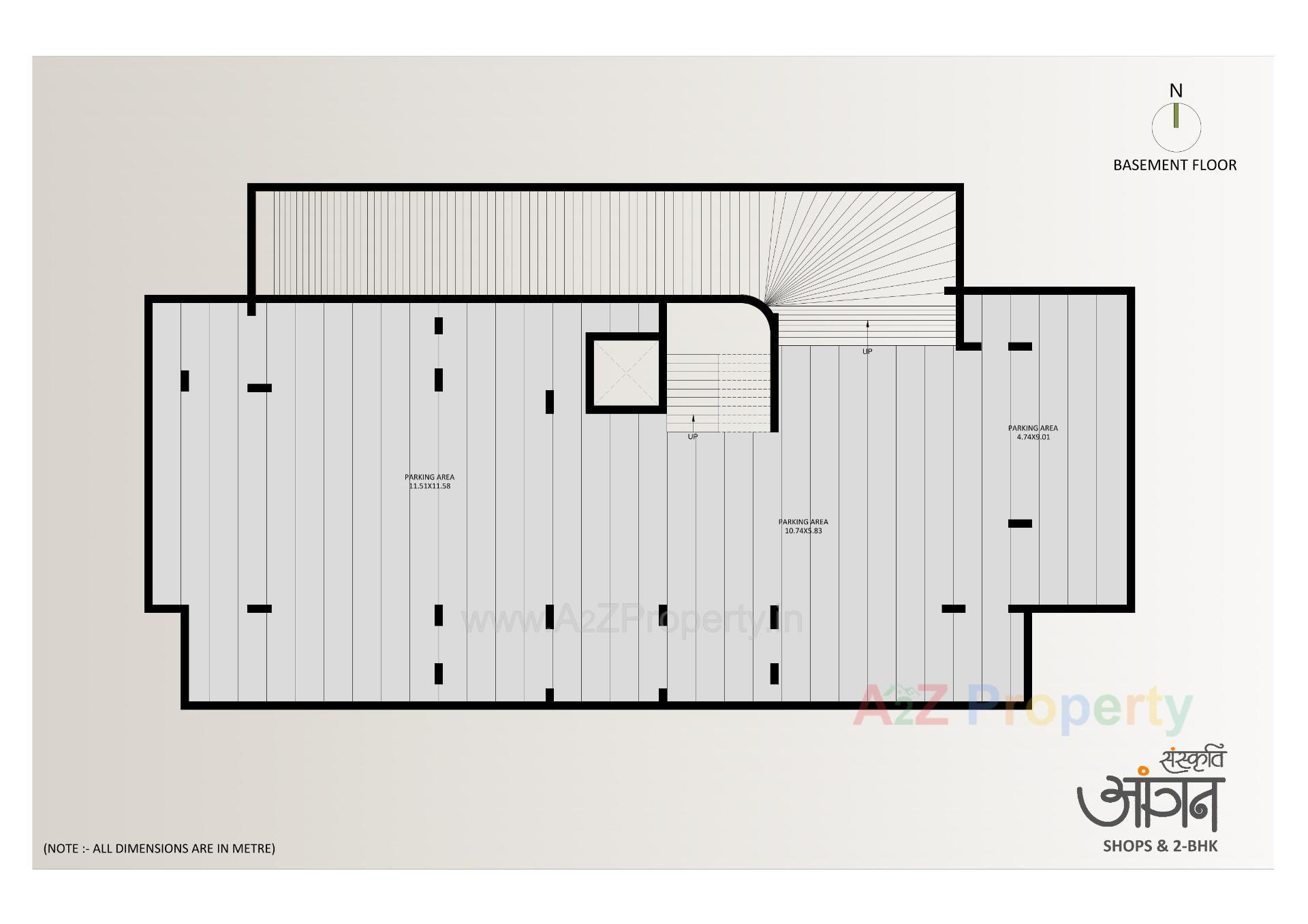 Layout of real estate project Sanskruti Aangan located at Rajkot, Rajkot, Gujarat