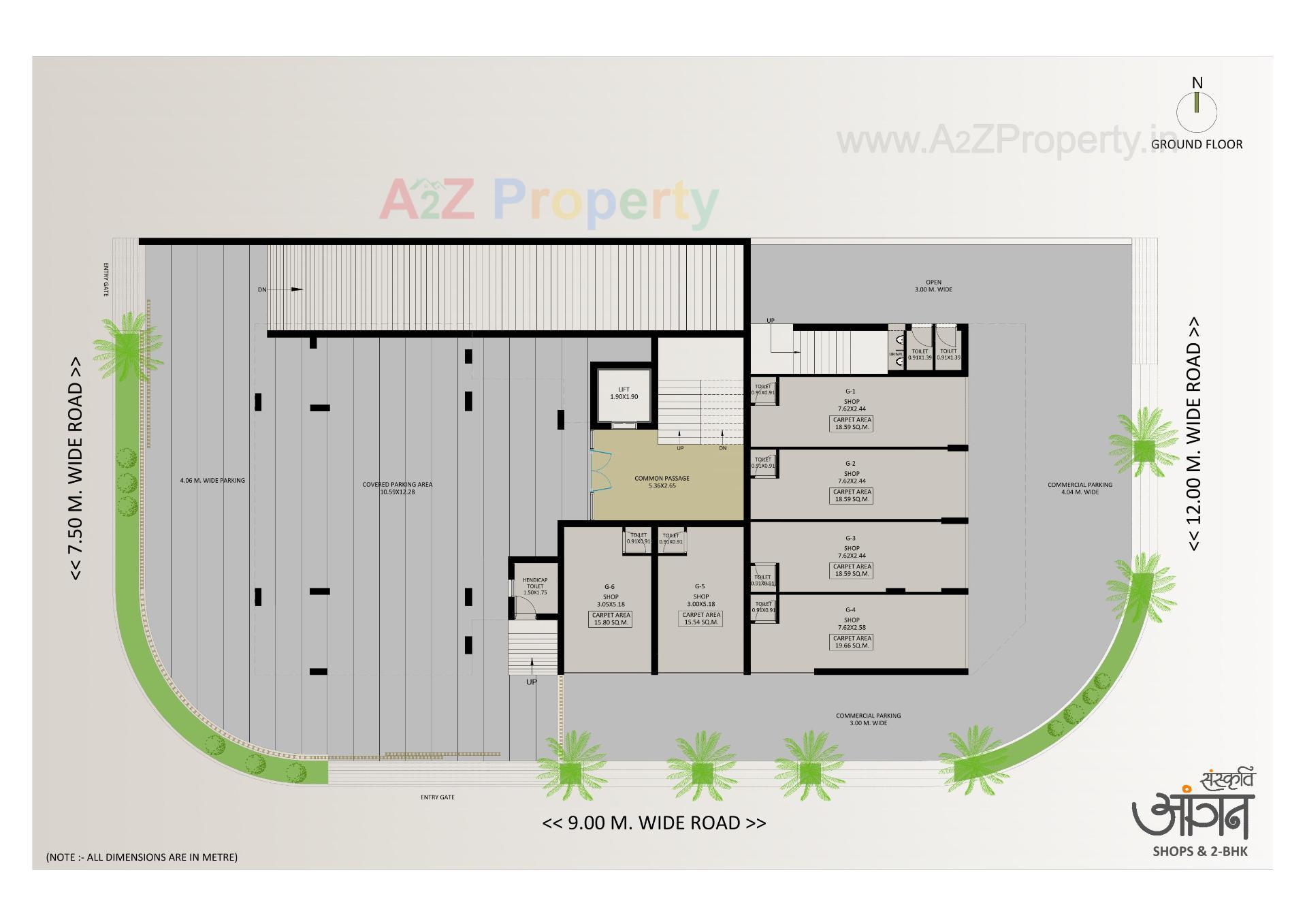 Layout of real estate project Sanskruti Aangan located at Rajkot, Rajkot, Gujarat
