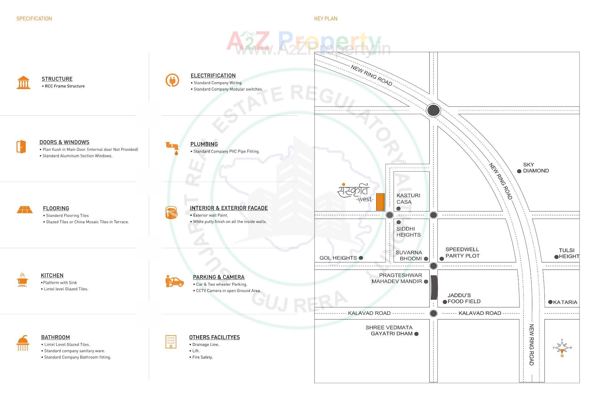  of real estate project Sanskruti West located at Mavdi, Rajkot, Gujarat