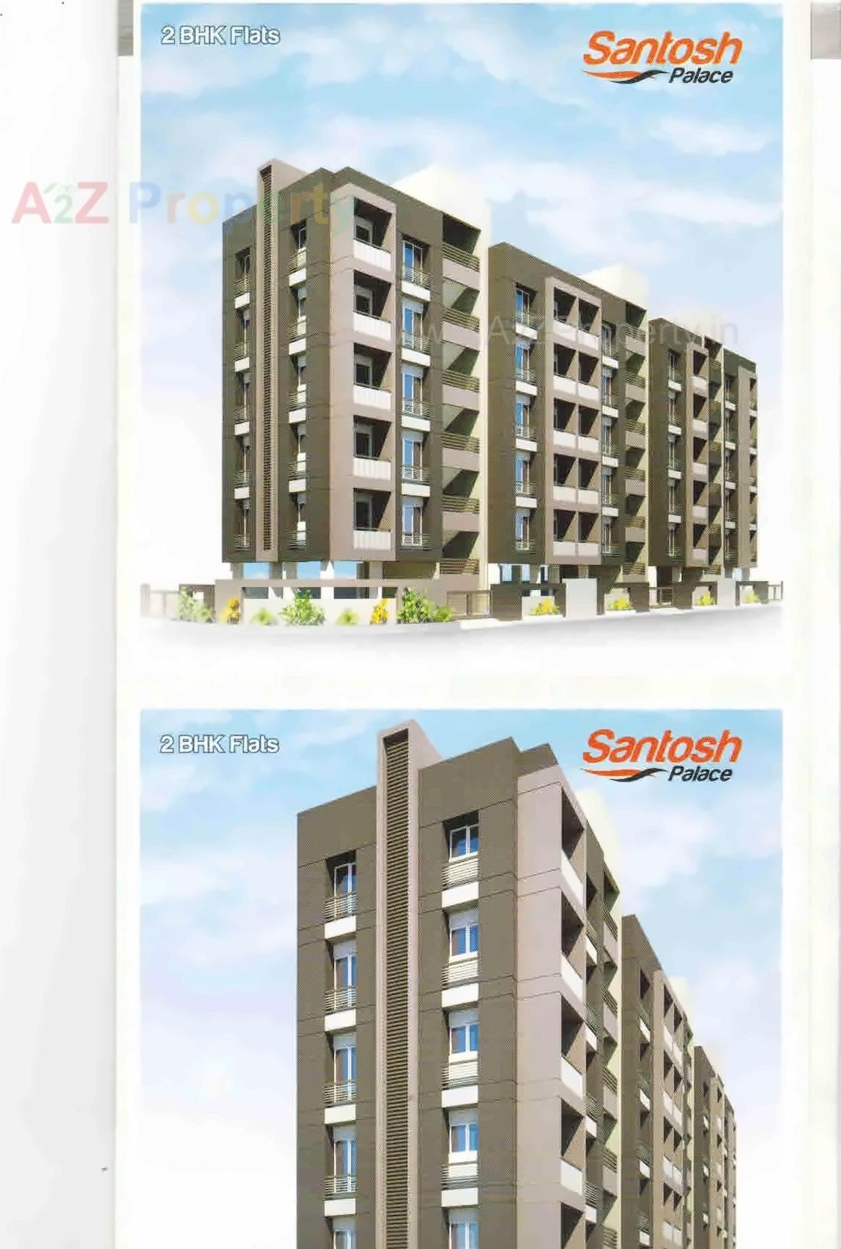 3D Elevation of real estate project Santosh Palace located at Raiya, Rajkot, Gujarat