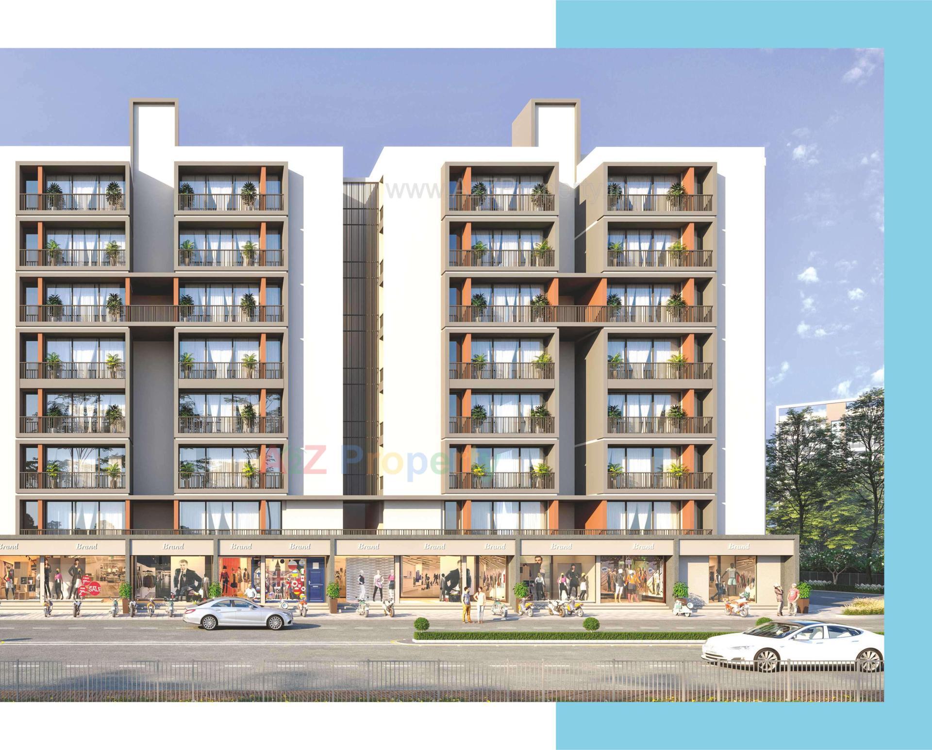 3D Elevation of real estate project Sapphire Elegance located at Rajkot, Rajkot, Gujarat