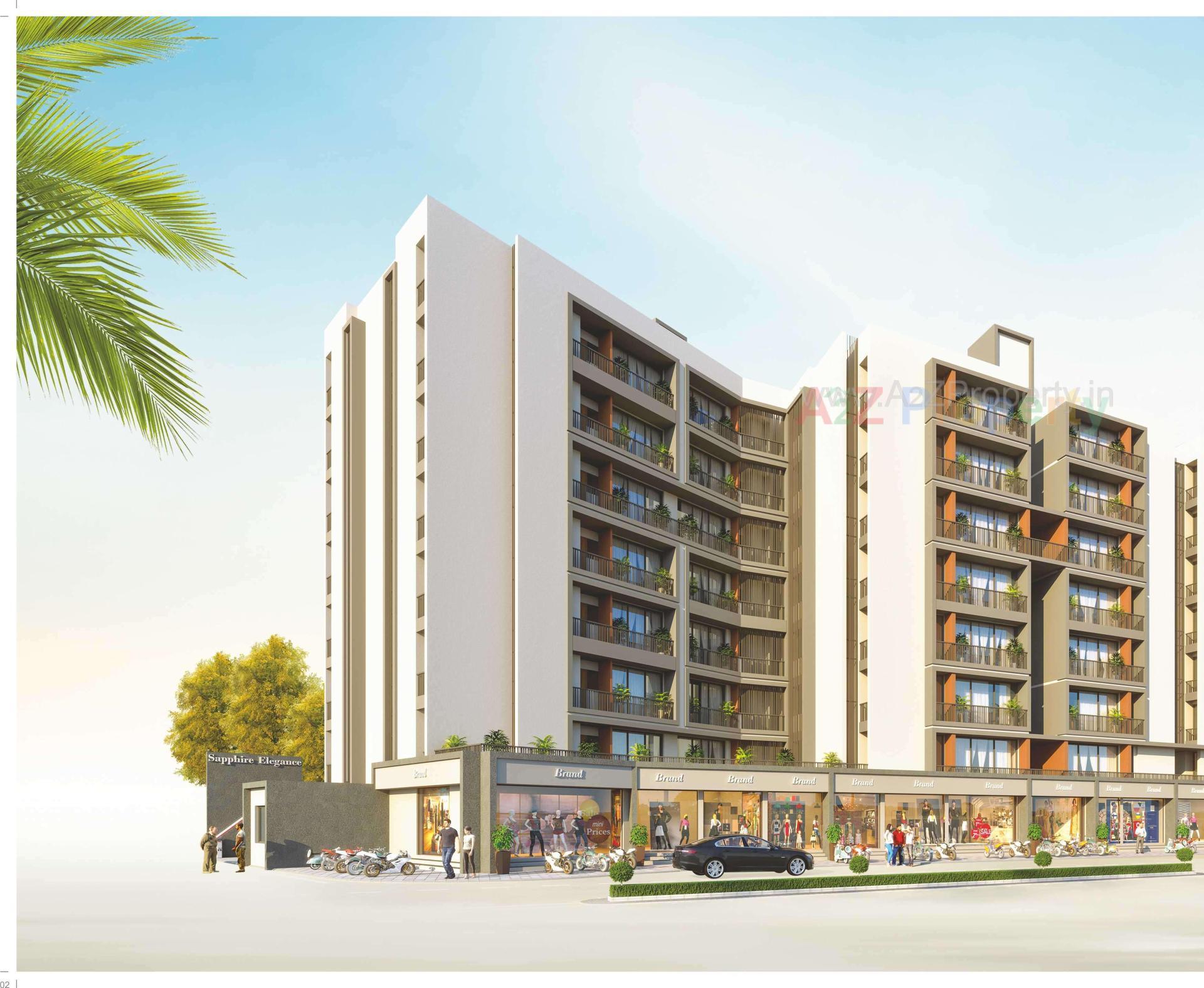 3D Elevation of real estate project Sapphire Elegance located at Rajkot, Rajkot, Gujarat