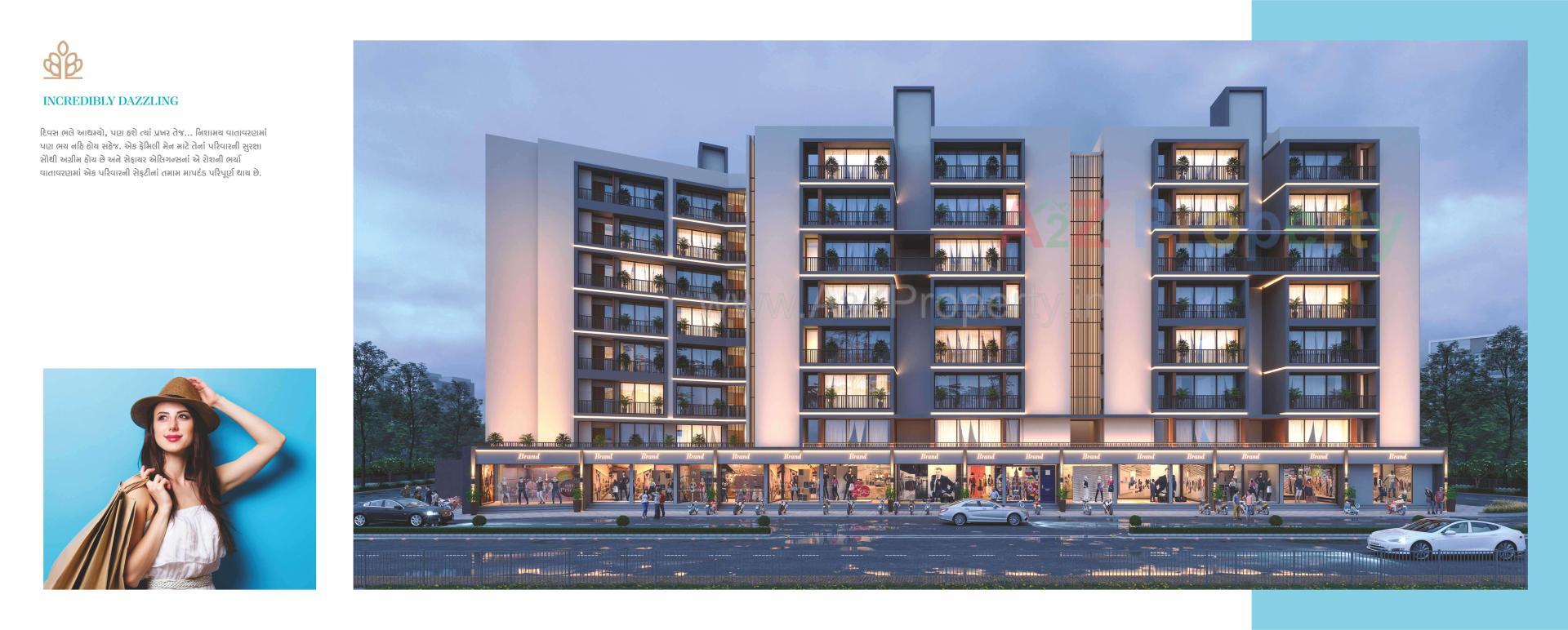 3D Elevation of real estate project Sapphire Elegance located at Rajkot, Rajkot, Gujarat